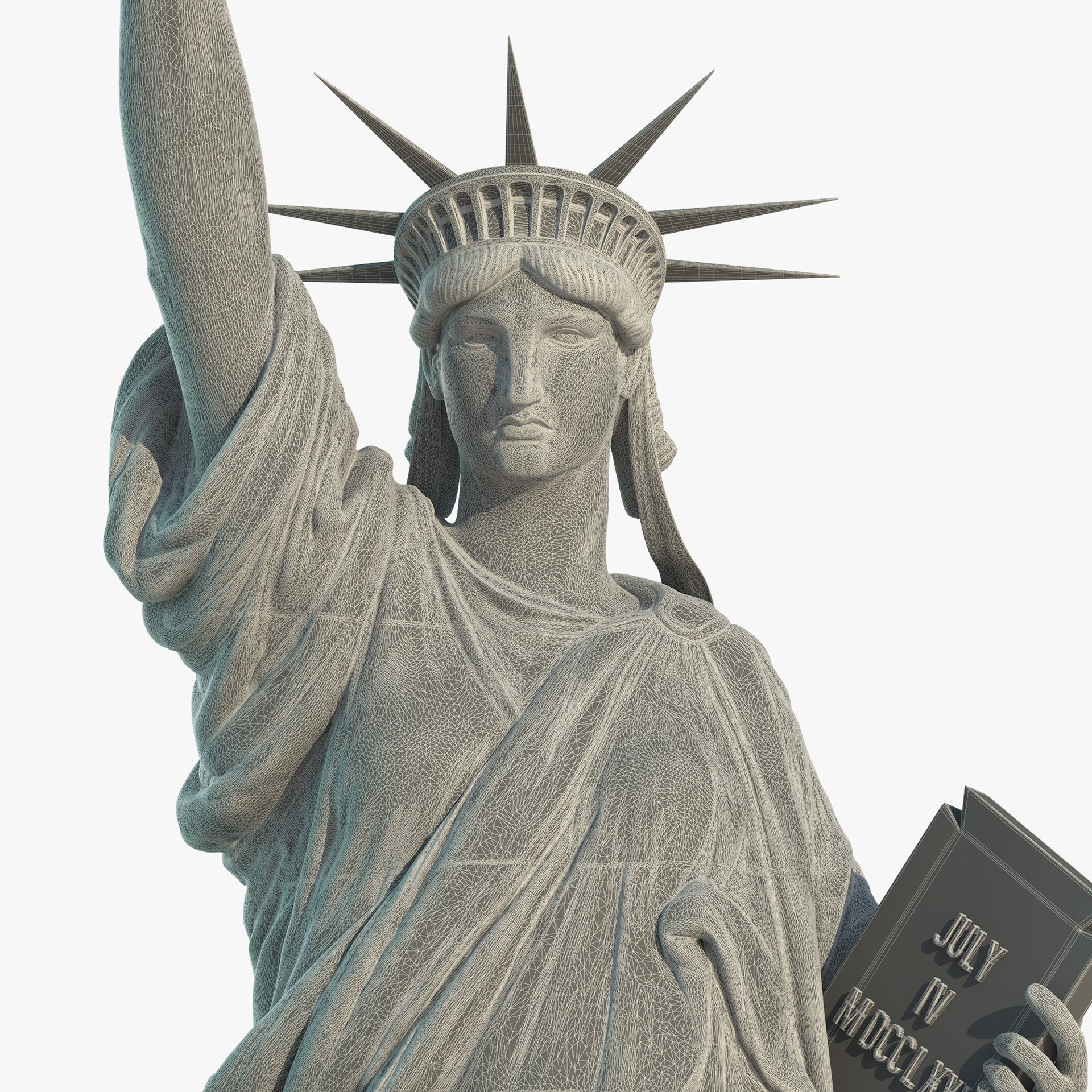 Statue Of Liberty 3d Model on Behance