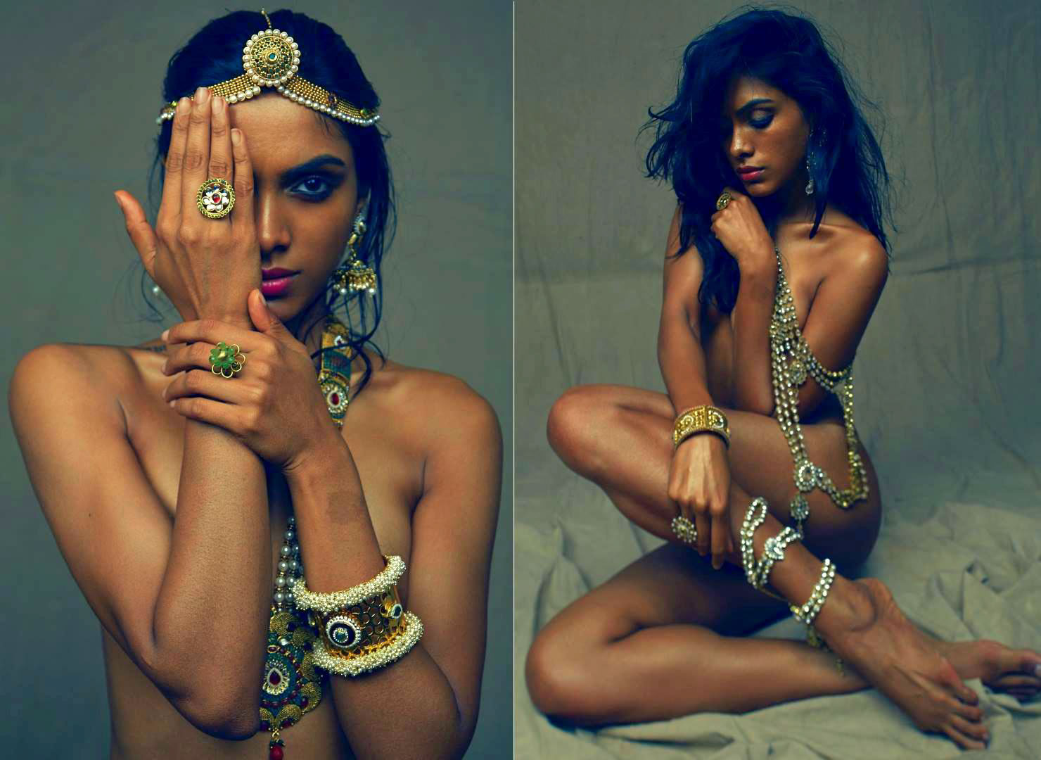 styling jewellery Jewellery styling nude Black Beauty indian jewellery.