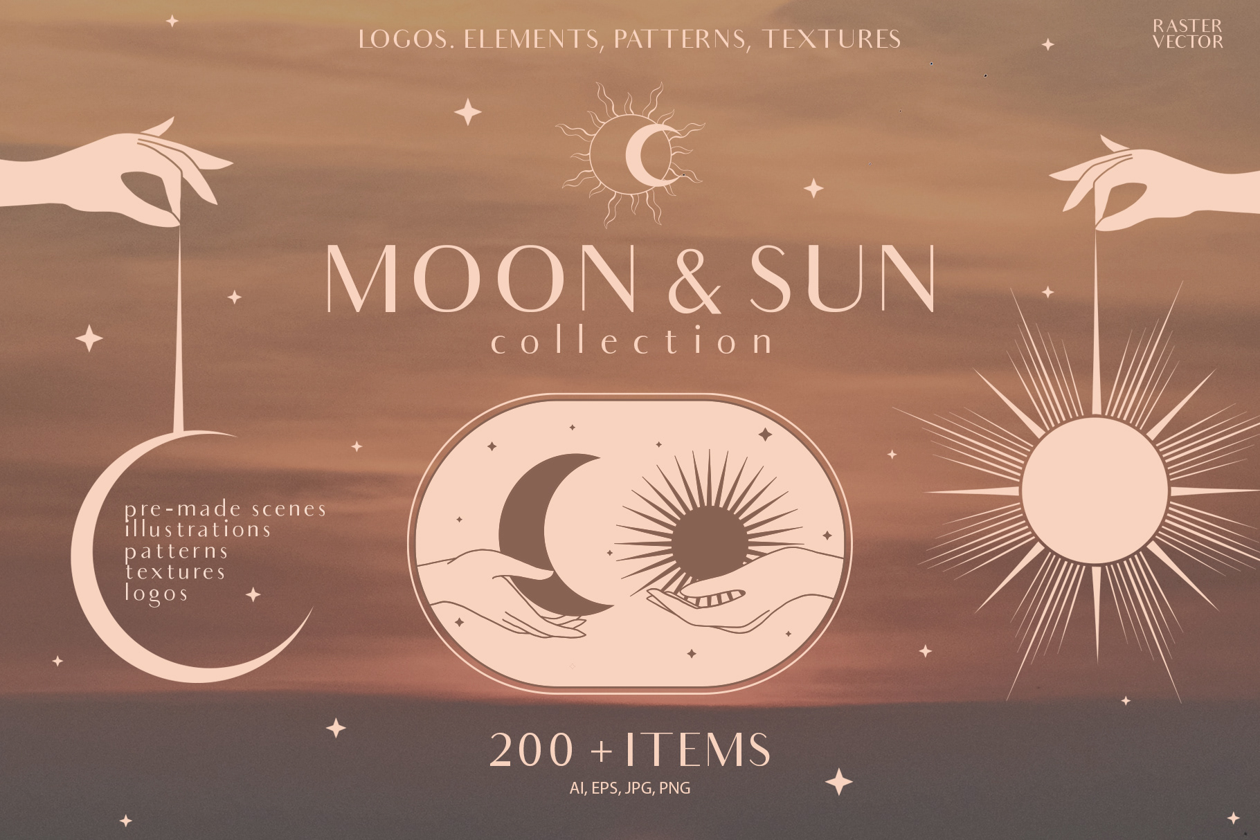 Moon And Sun Collection Of Logos Illustration Pattern On Behance