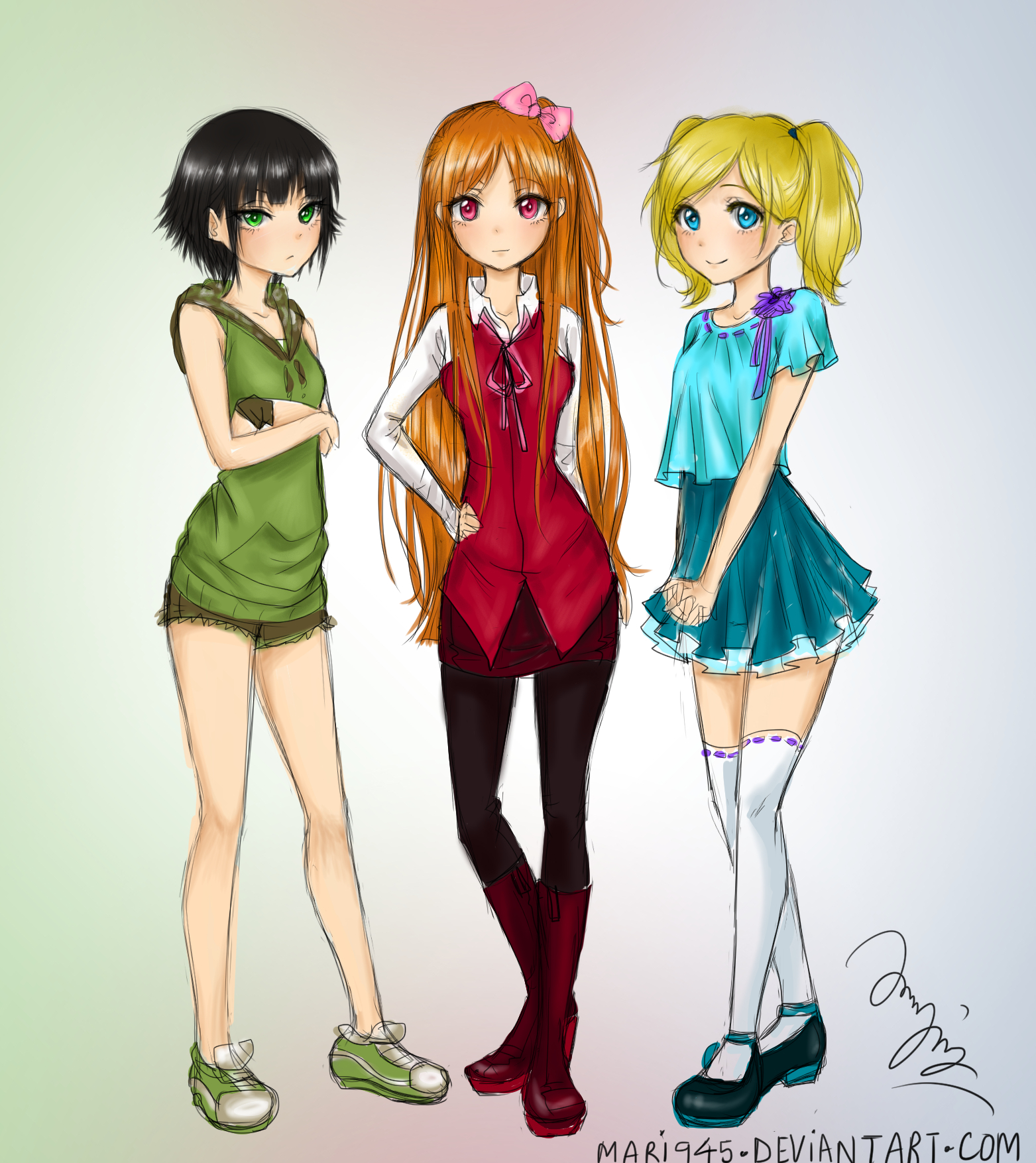 powerpuffgirls ppg redesigned Sugar Spice and everything nice.
