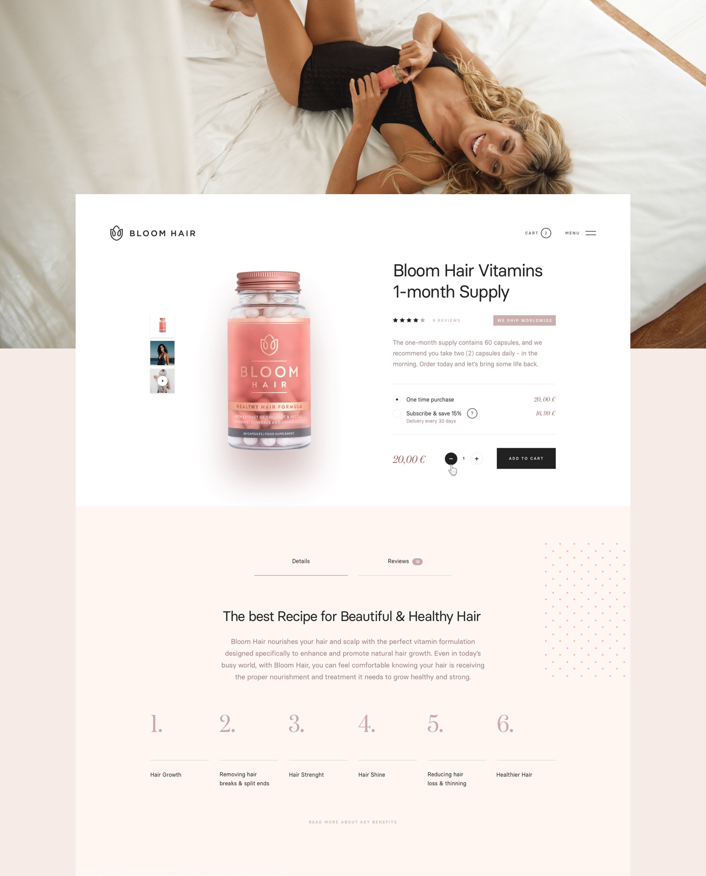 Bloom Hair — Web design | Behance