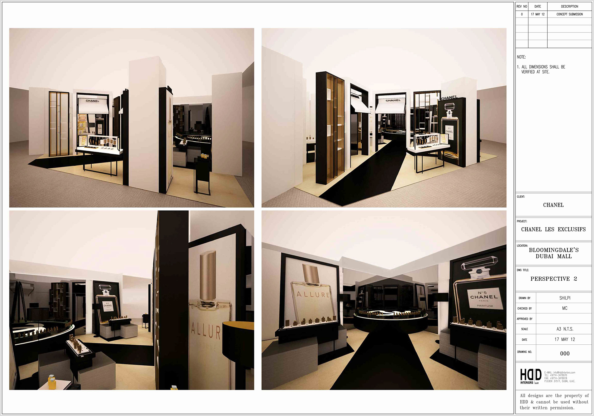 Chanel- Bloomingdales-Dubai mall-Exhibition stand