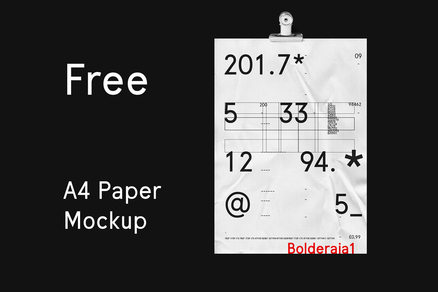 Download Free A4 Paper Mockup On Behance