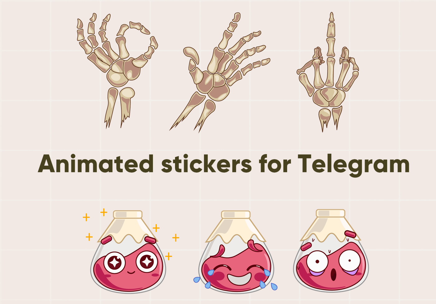 Animated stickers for Telegram on Behance