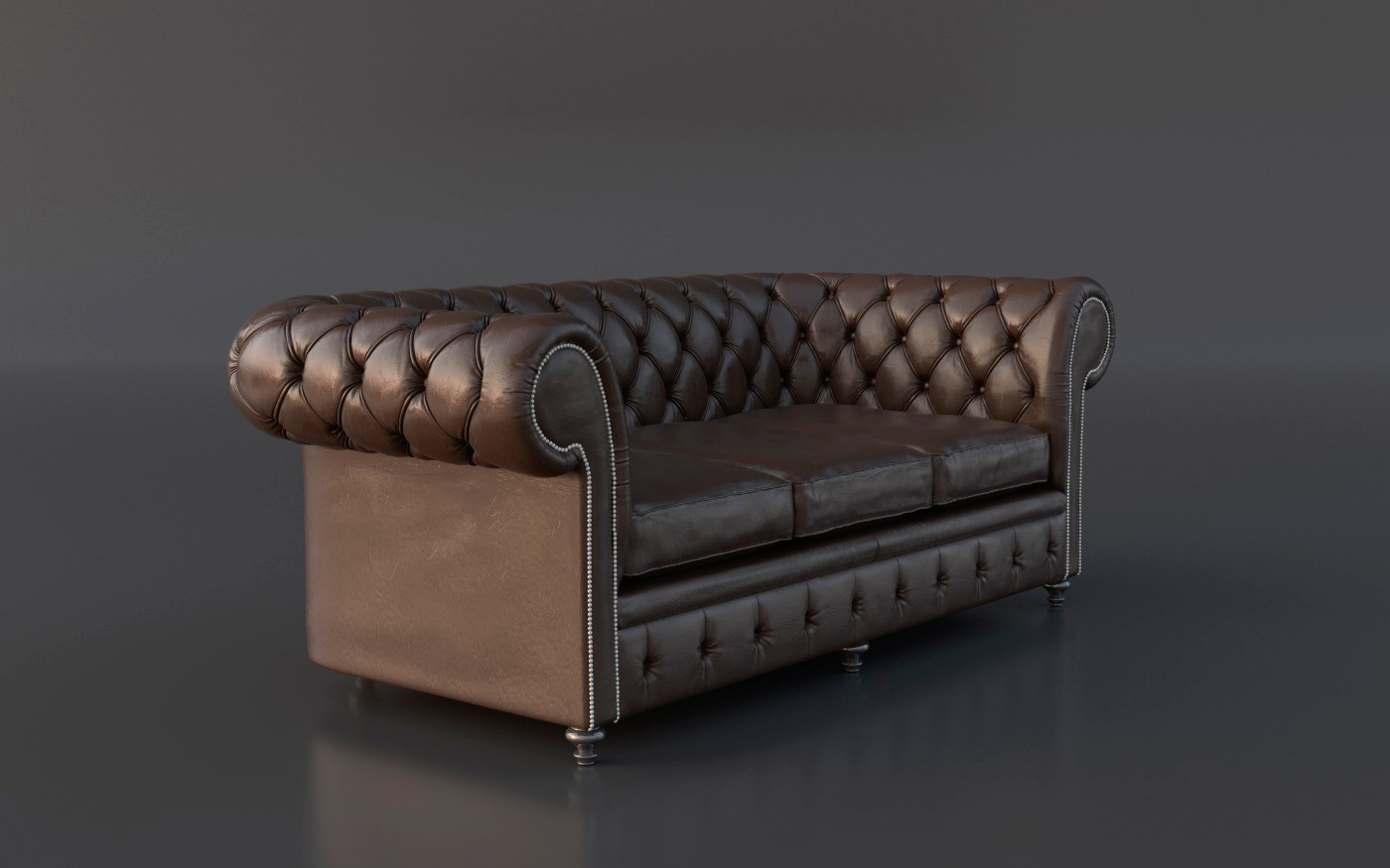 FREE Chesterfield Couch 3D Model On Behance