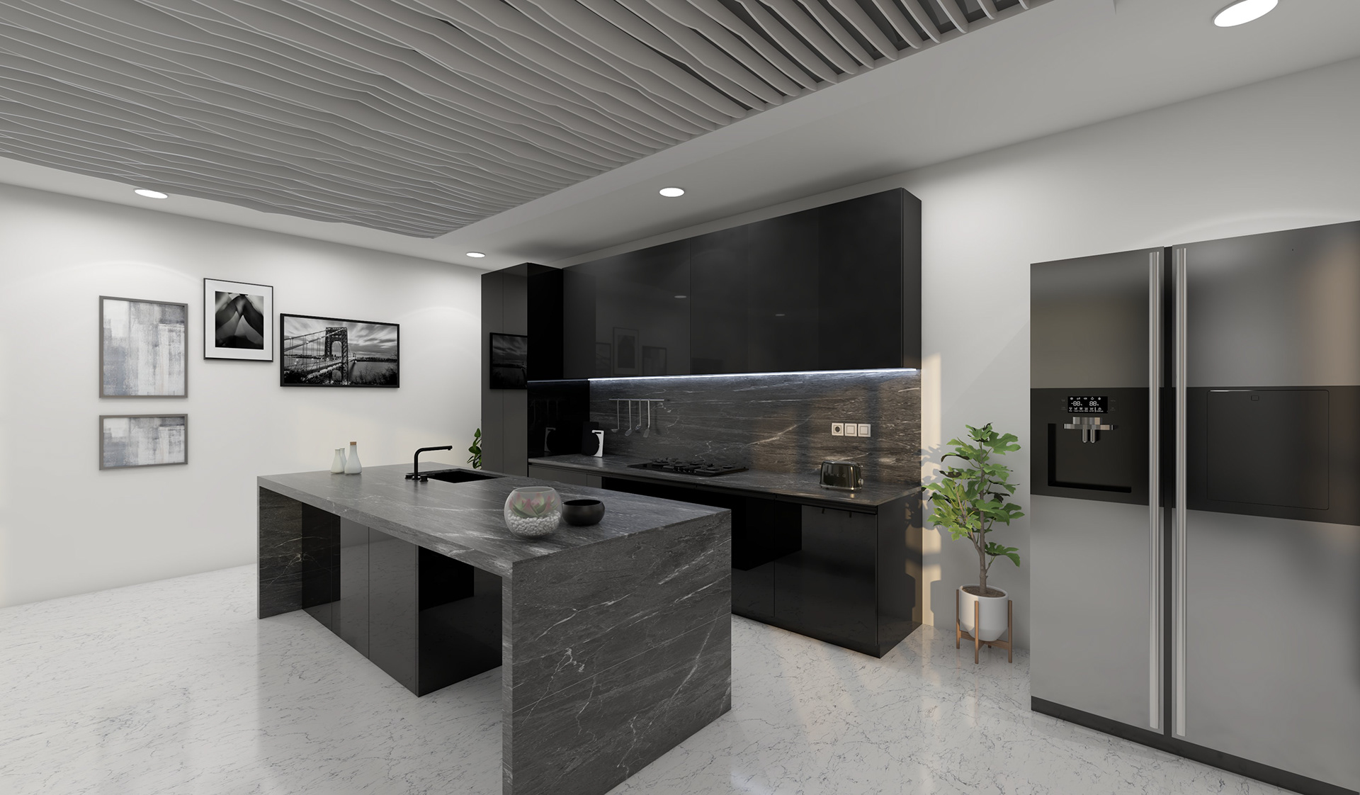 Black Aesthetic Kitchen and dining design on Behance