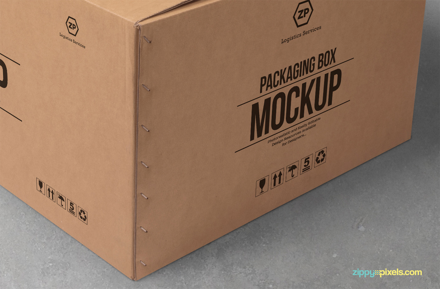 Download Free Cardboard Box Mockup On Behance