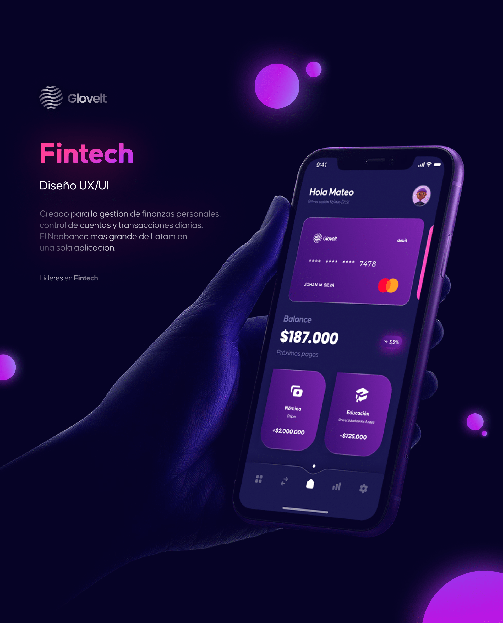 Glovelt | Finance Mobile App Design