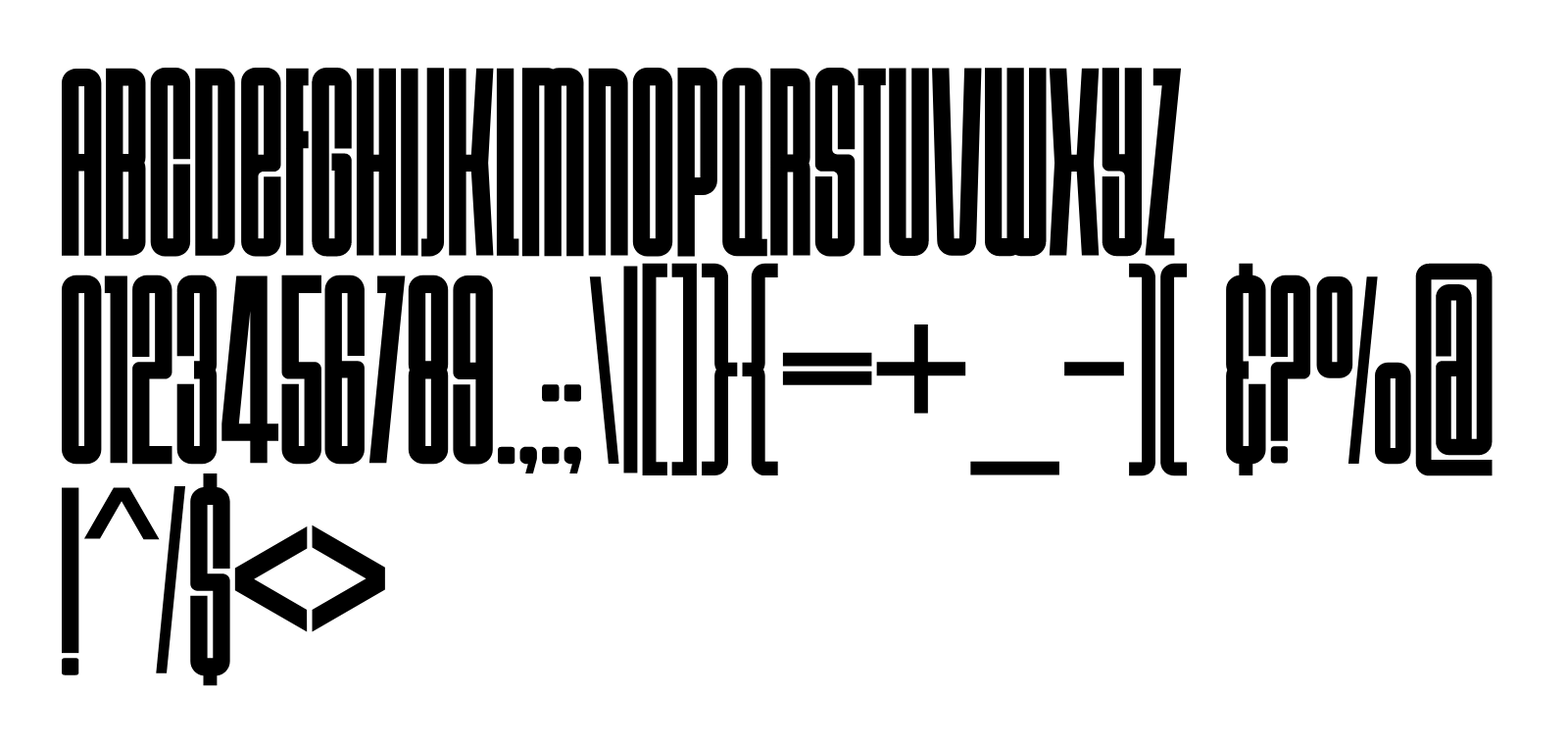 Sans Serif Condensed. Condensed Serif font.
