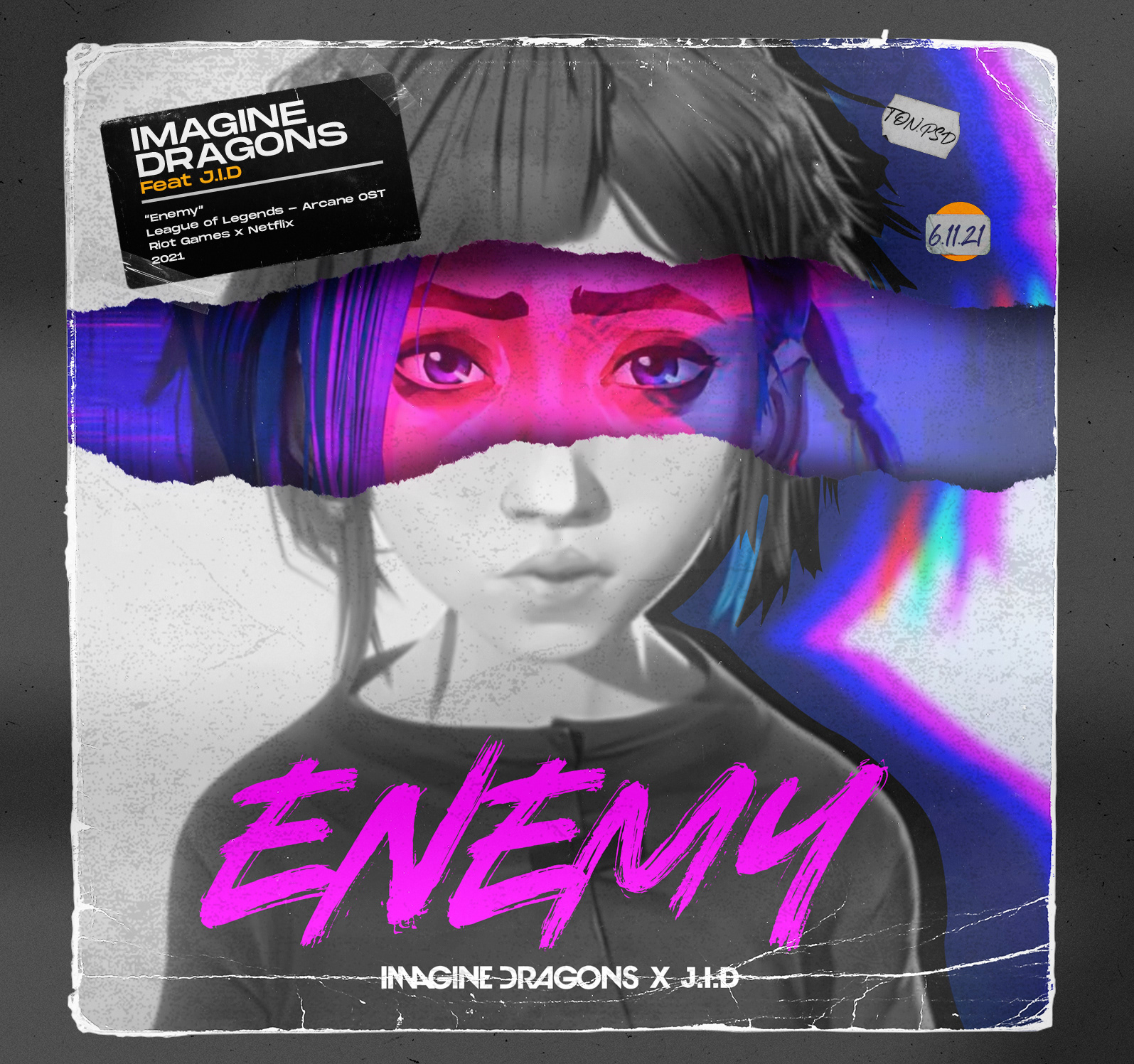 Enemy - Imagine Dragons x Arcane // Cover Art | Behance