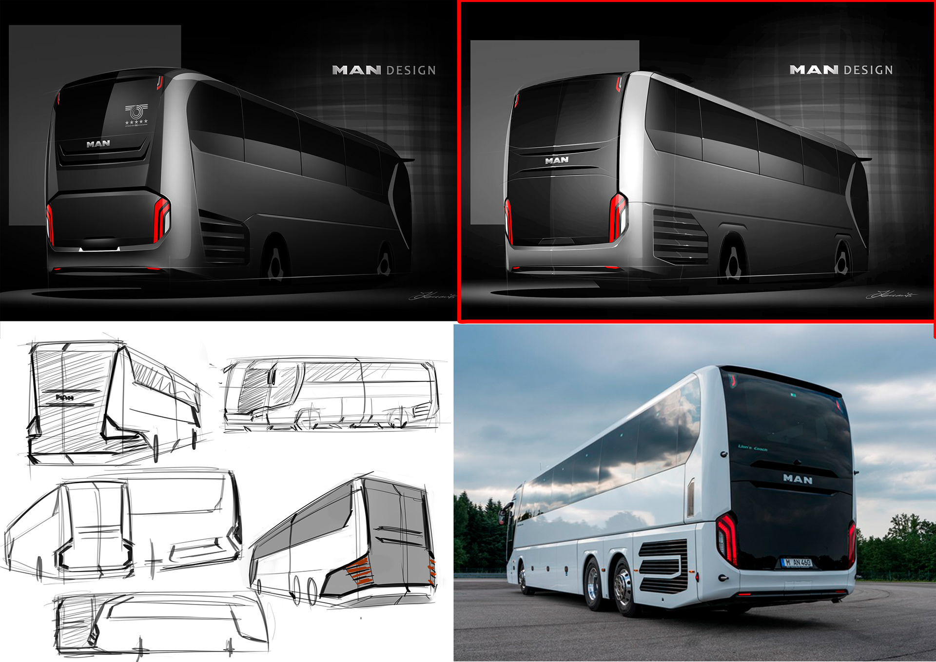 MAN Lion's Coach rear design developement | Behance