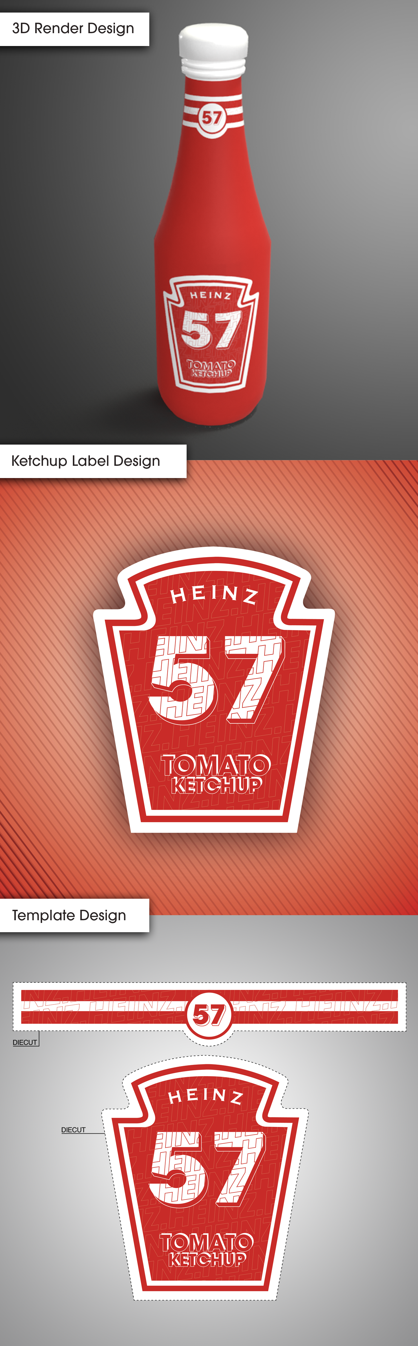 Heinz Ketchup Label Design  22D Render  Branding on Behance With Heinz Label Template