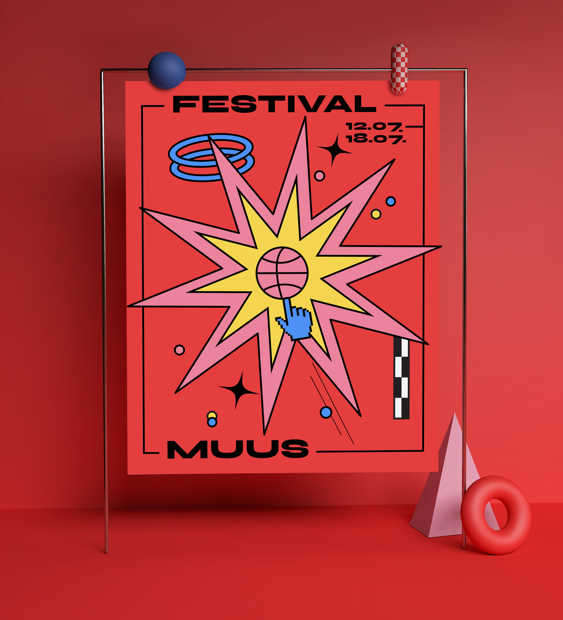 Playful MUUS festival visual identity by Fanny Papay