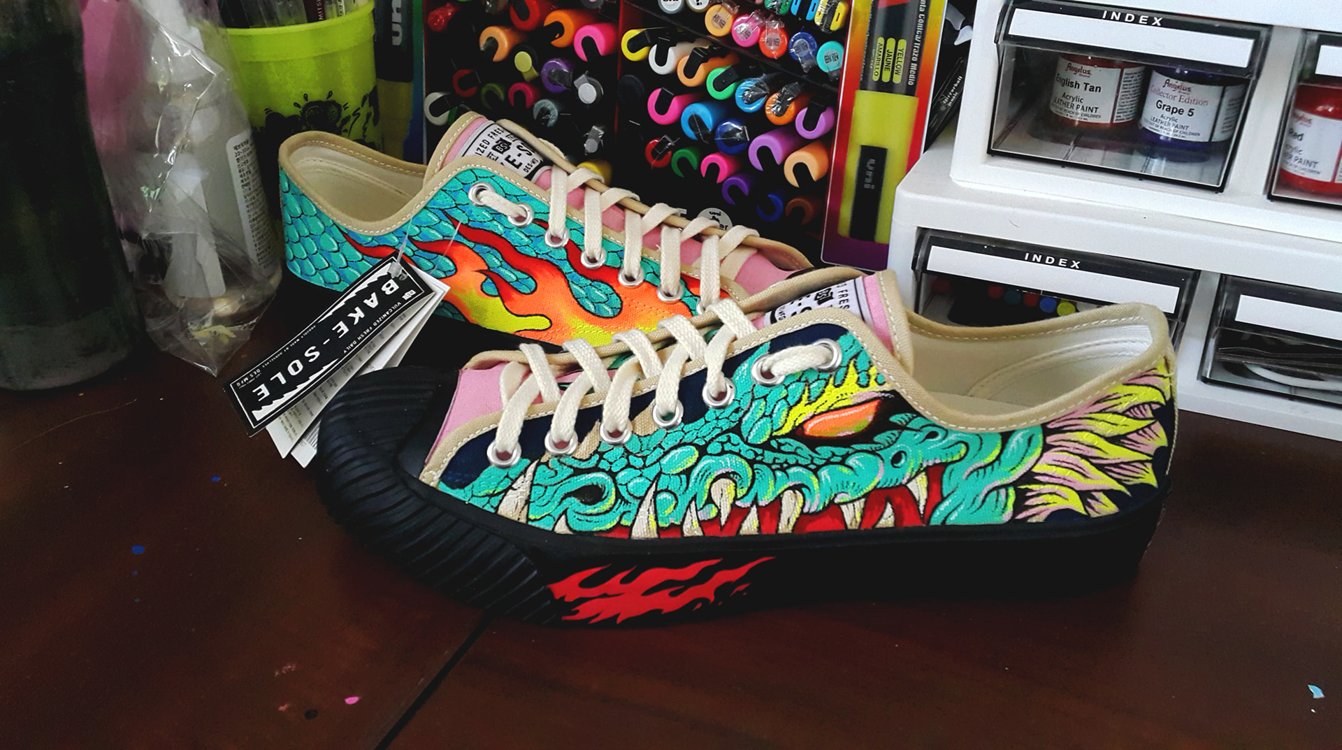 how to paint to posca marker on converse shoes. | Behance