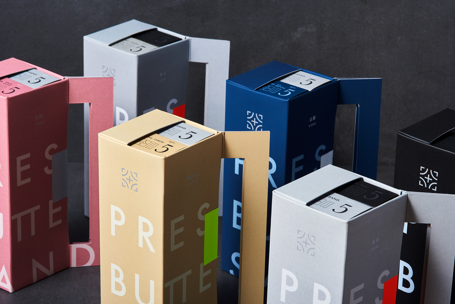PRESS BUTTER SAND Sleeve Packaging Design
