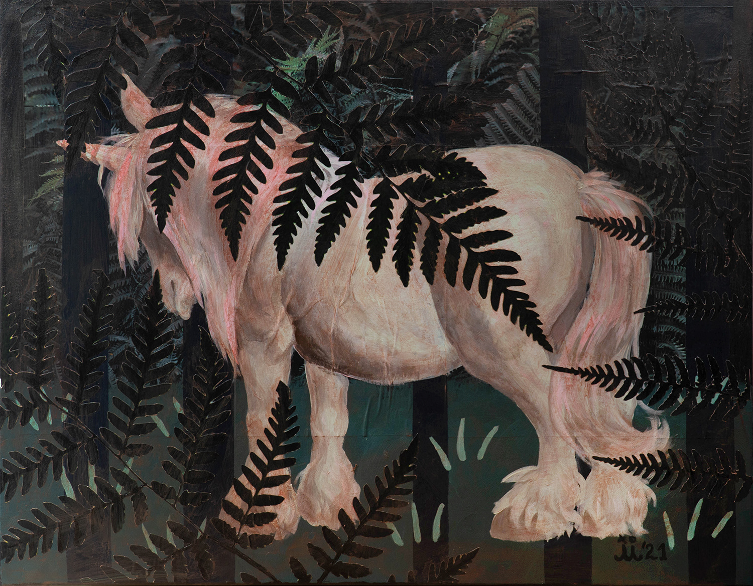 The Lonely Unicorn - painting by Maria Evestus