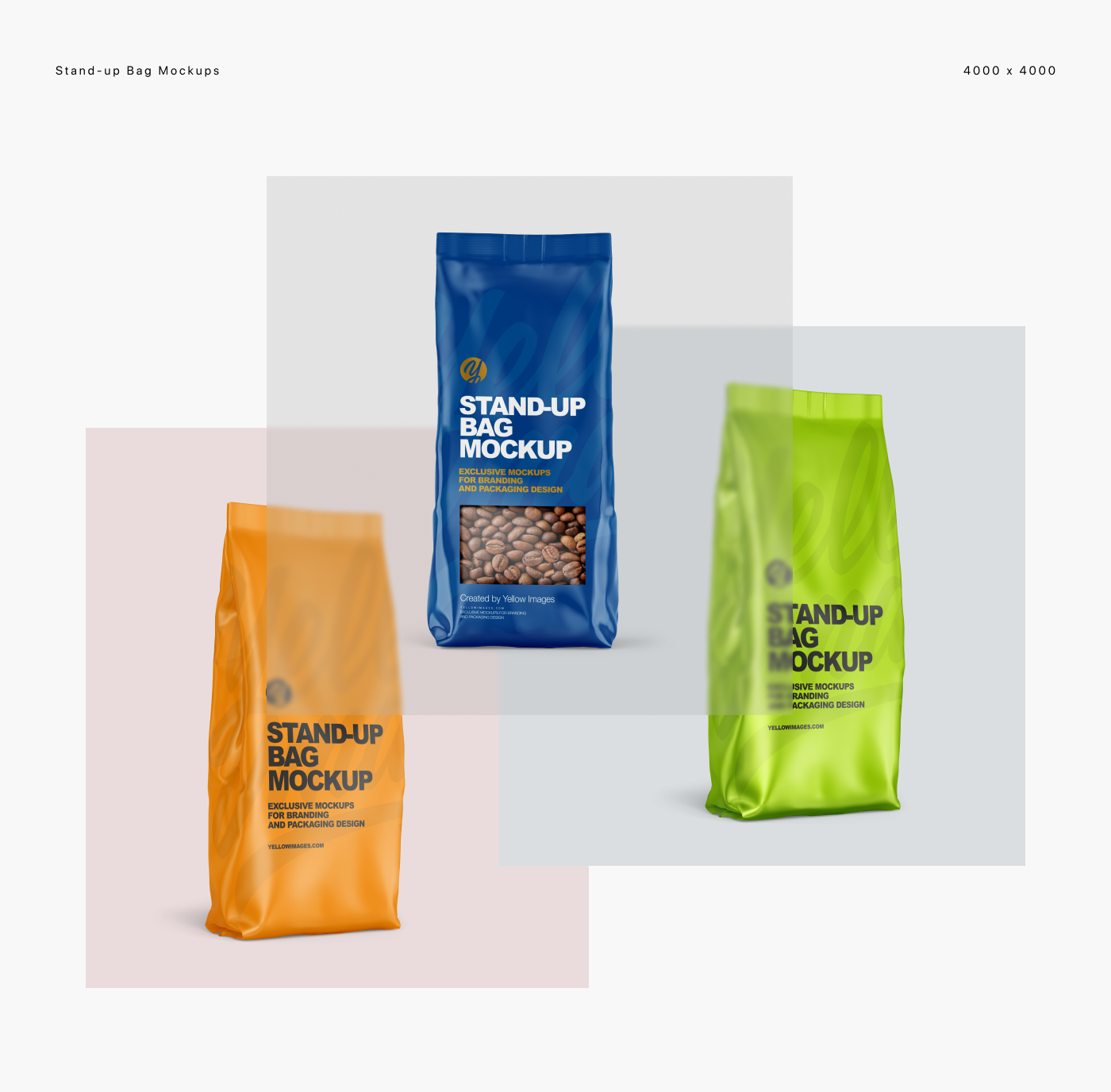 Download Stand Up Bags Mockups On Behance Yellowimages Mockups