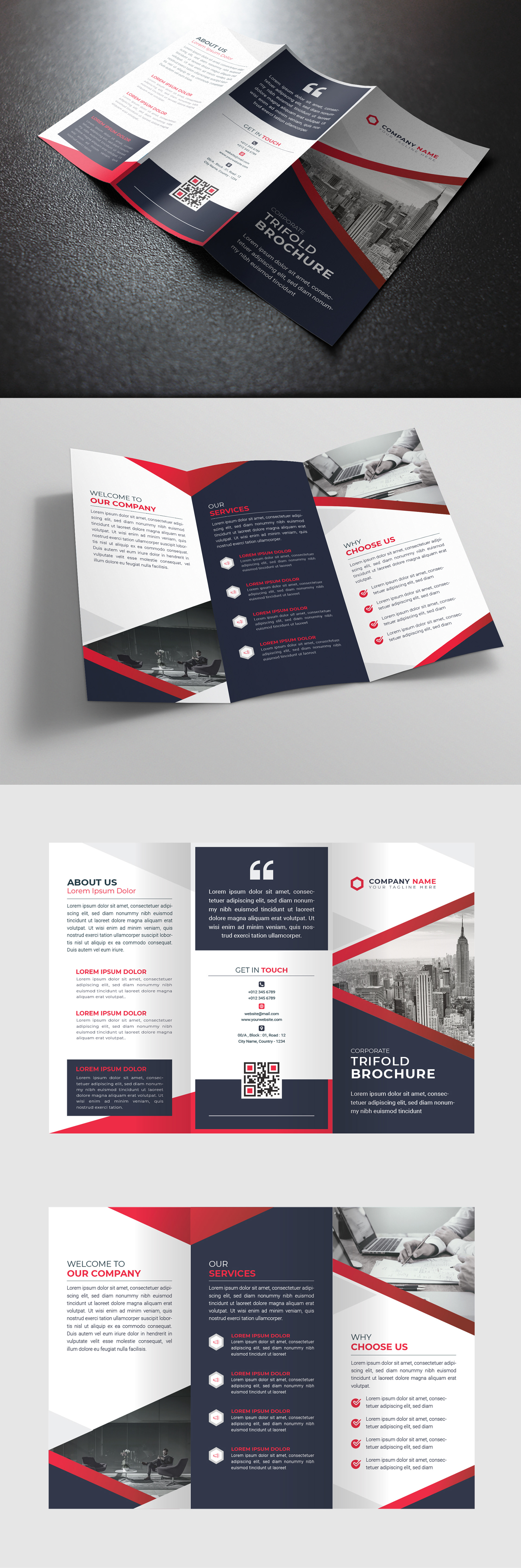 Corporate Tri Fold Brochure Design