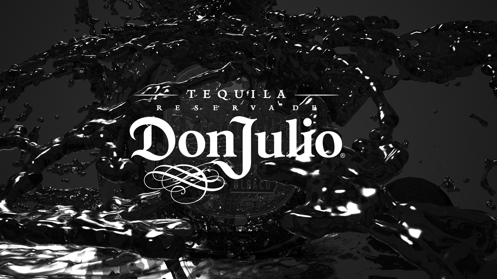 3D rendering modelado Tequila don julio.