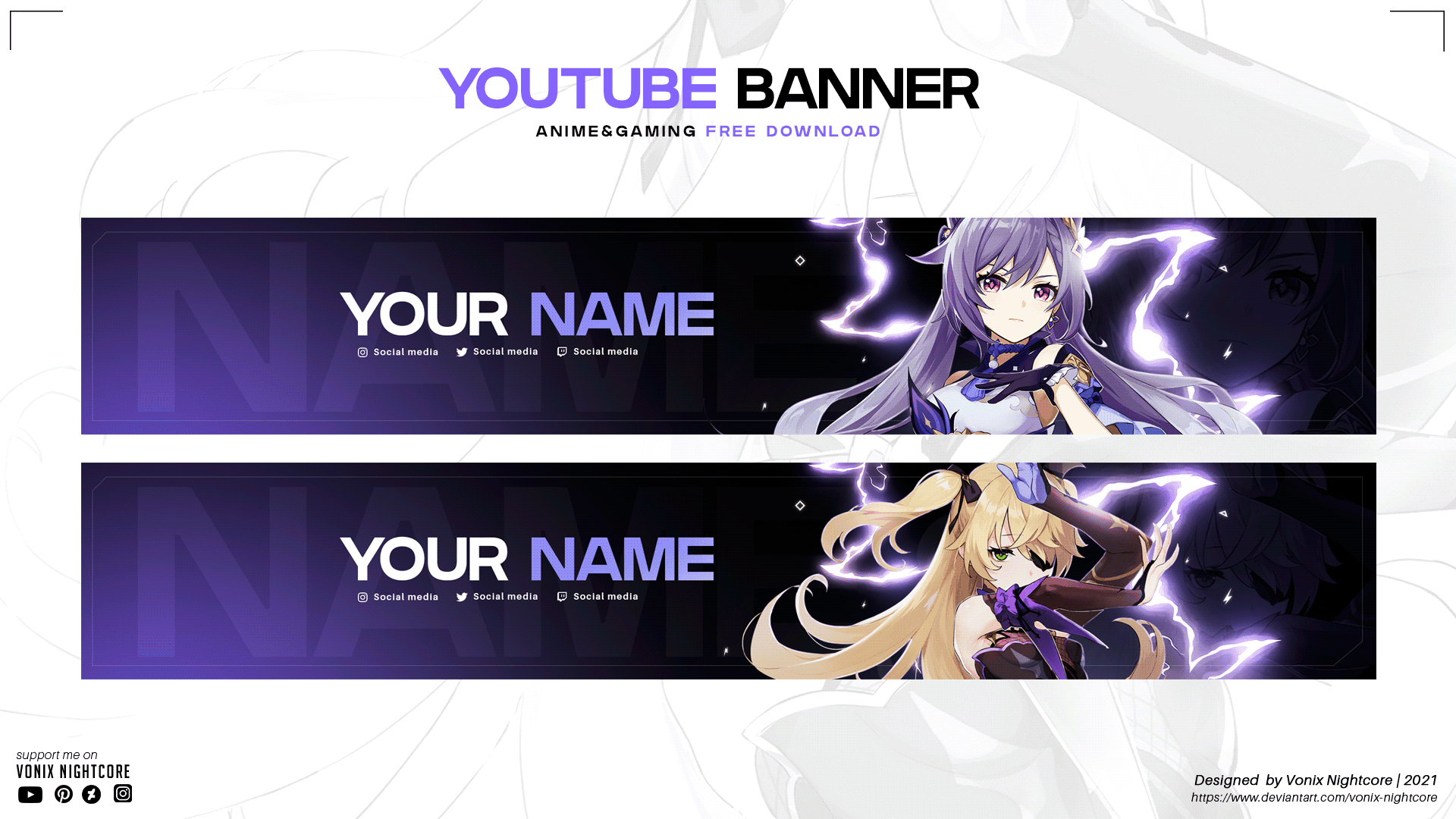 Anime Banner - Free Template on Behance