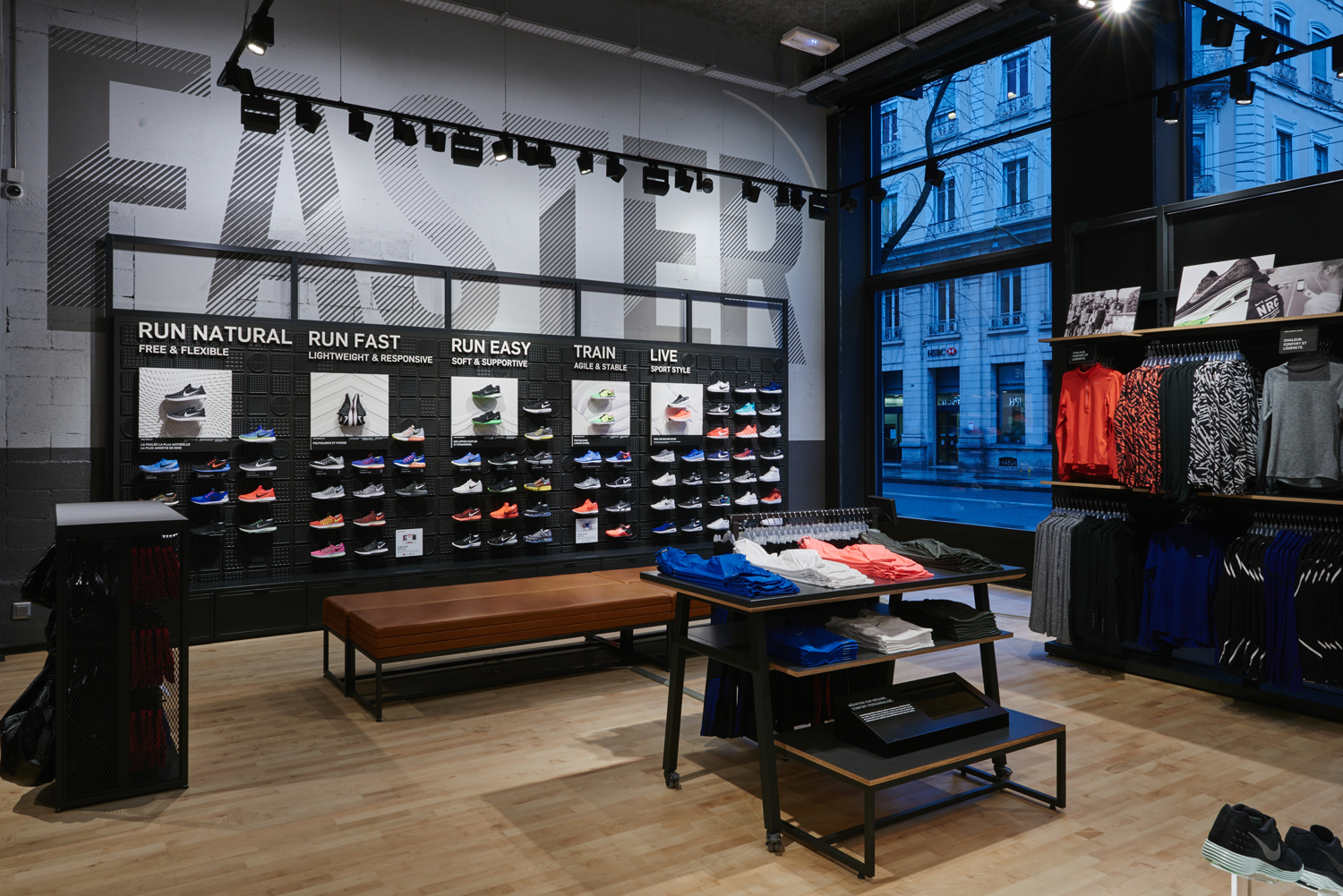 Type design and creation for Nike store Lyon