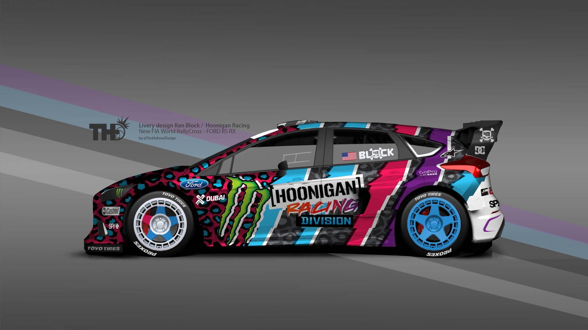 Hoonigan Racing concept artwork Block on