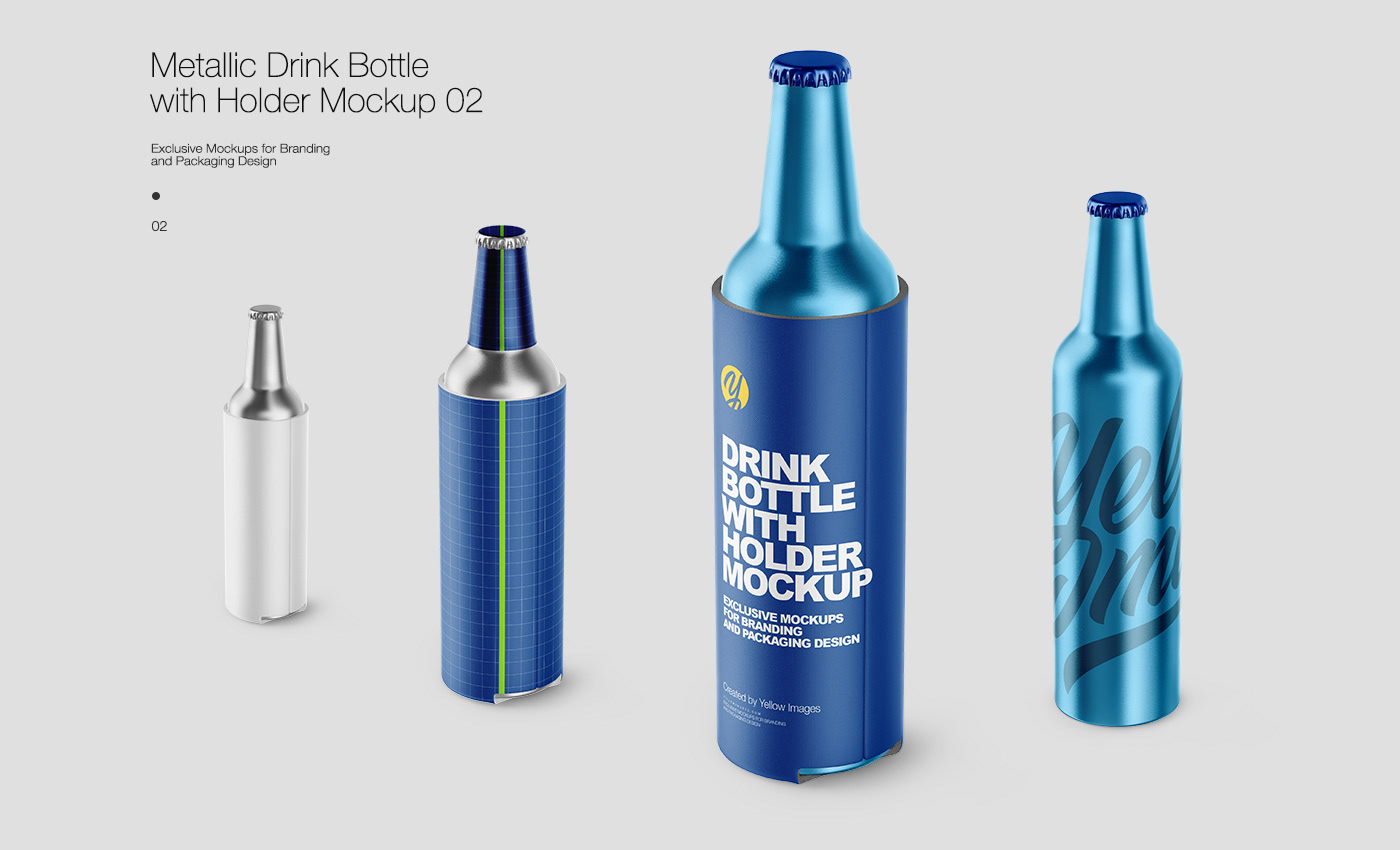 Download Free Psd Mockups Metallic Drink Bottles On Behance Yellowimages Mockups