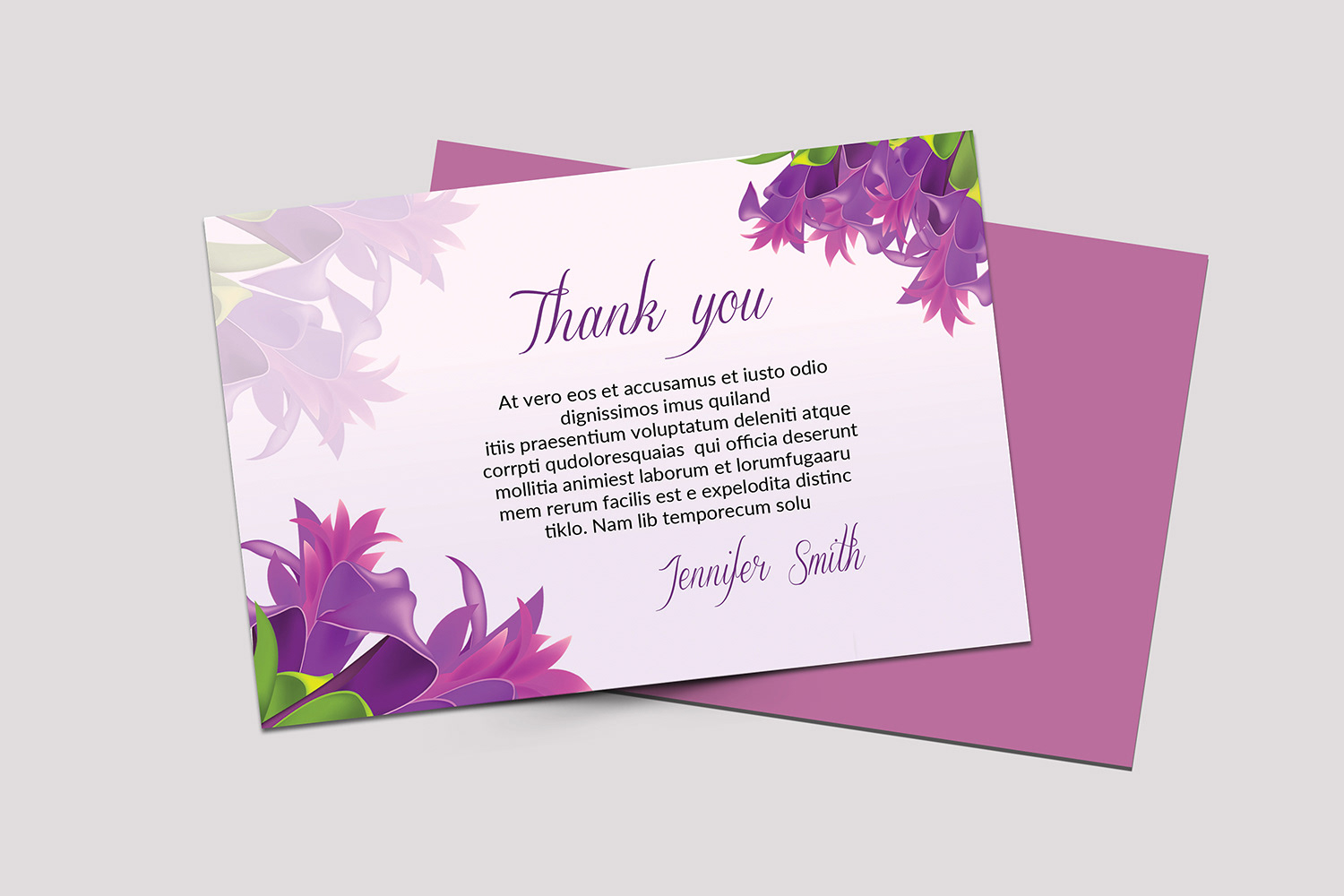 Funeral Thank You Card Template  Behance In Sympathy Thank You Card Template