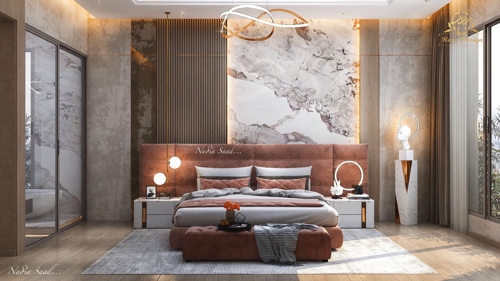 Modern Master bedroom design in kSA   Behance