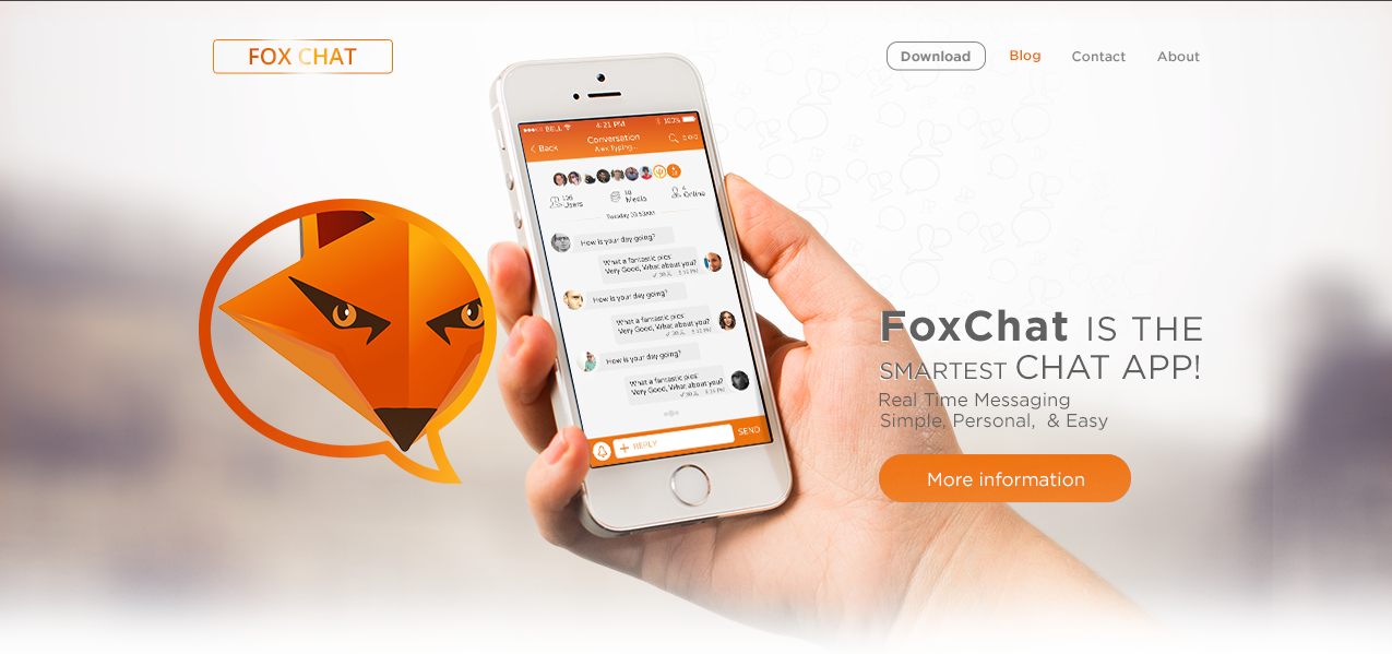 FoxChat ios App Website