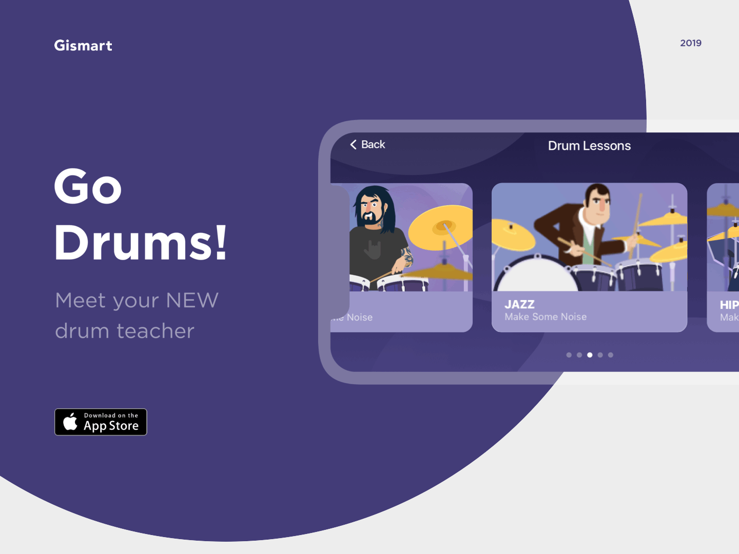 go drums app by gismart on behance