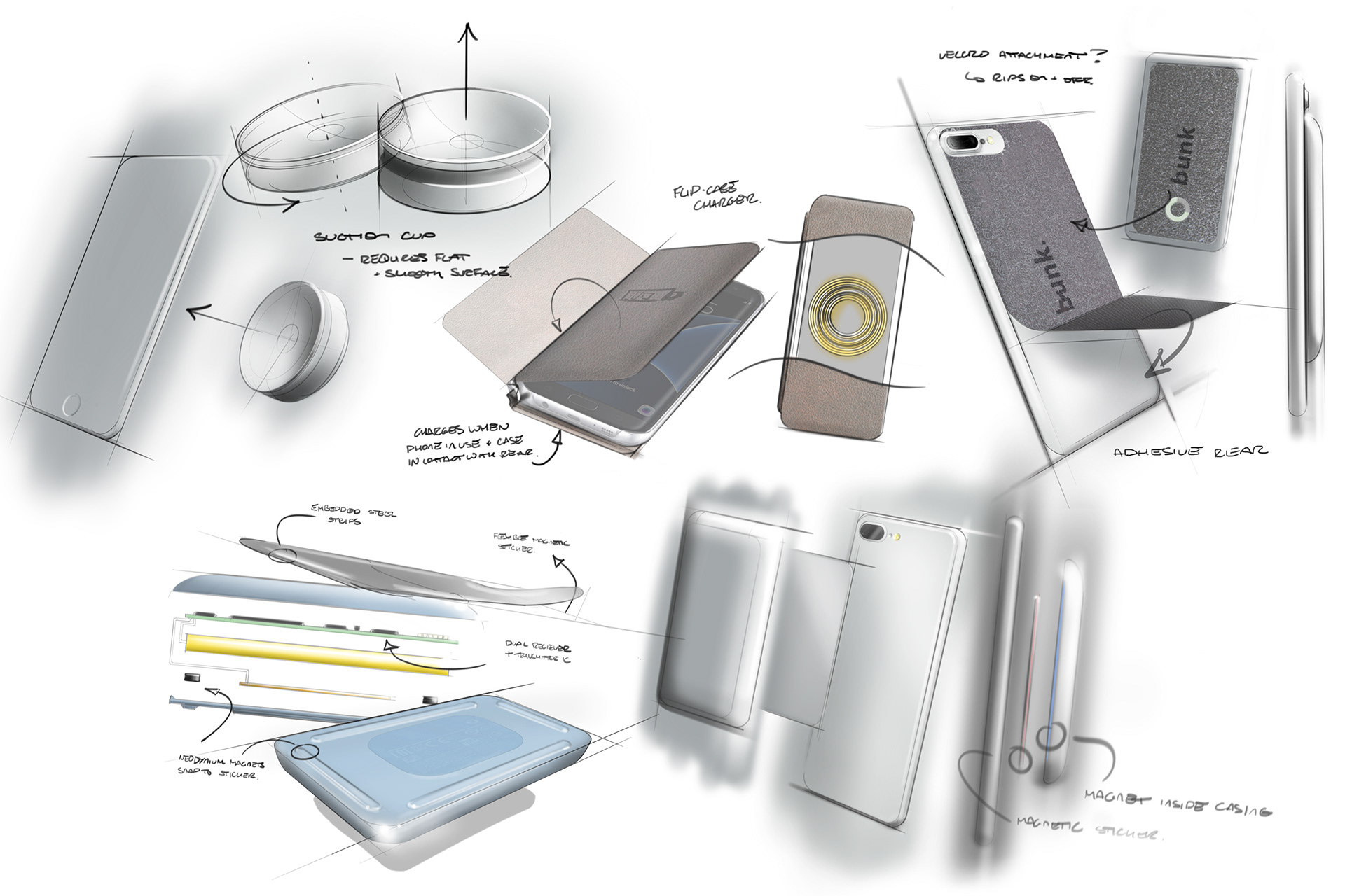 Industrial Design: Bunk - The wireless smartphone battery