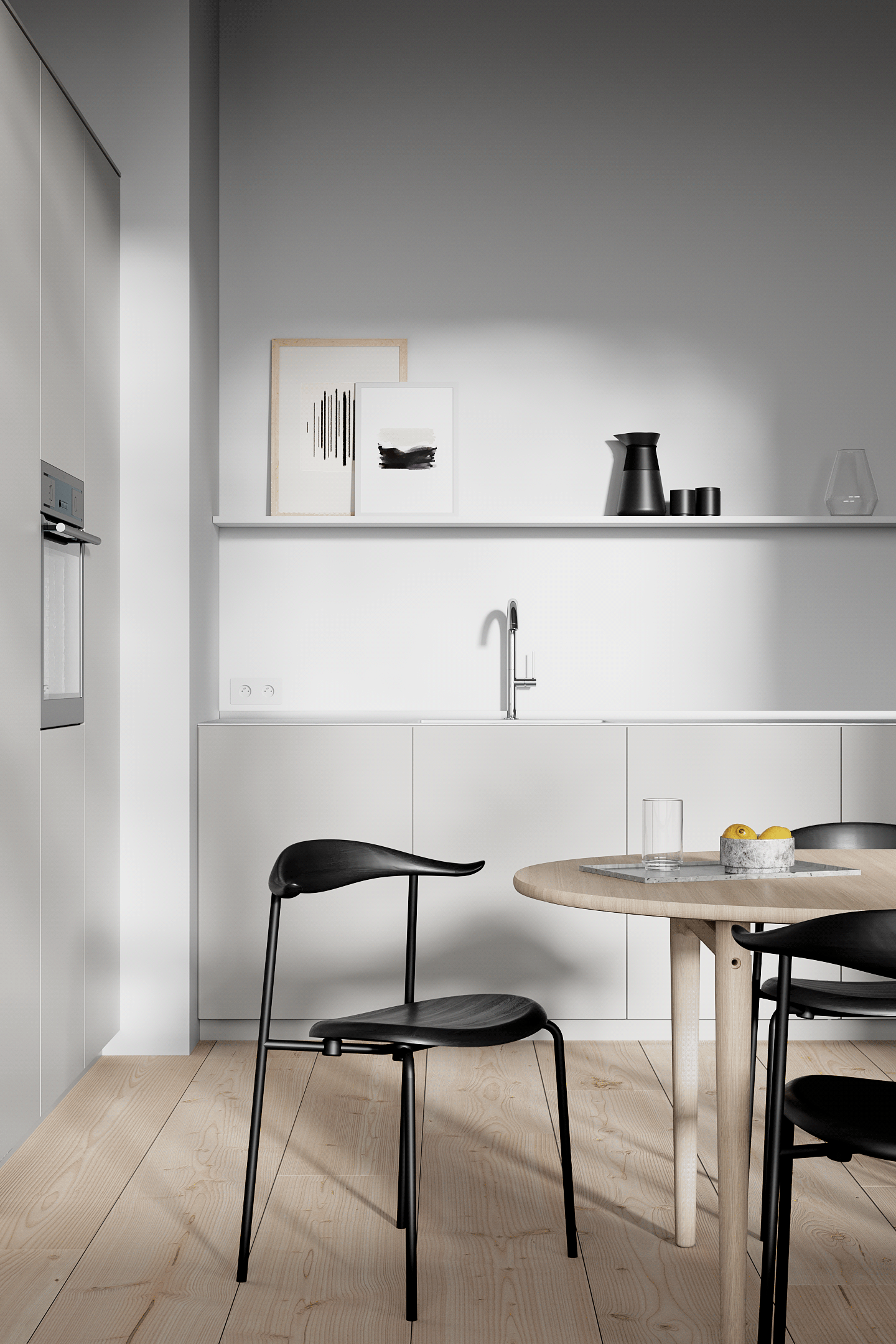 Minimal contemporary kitchen design.