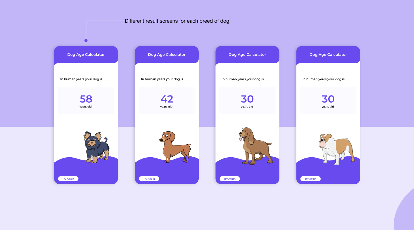 Dog Age Calculator (Daily UI Challenge) on Behance