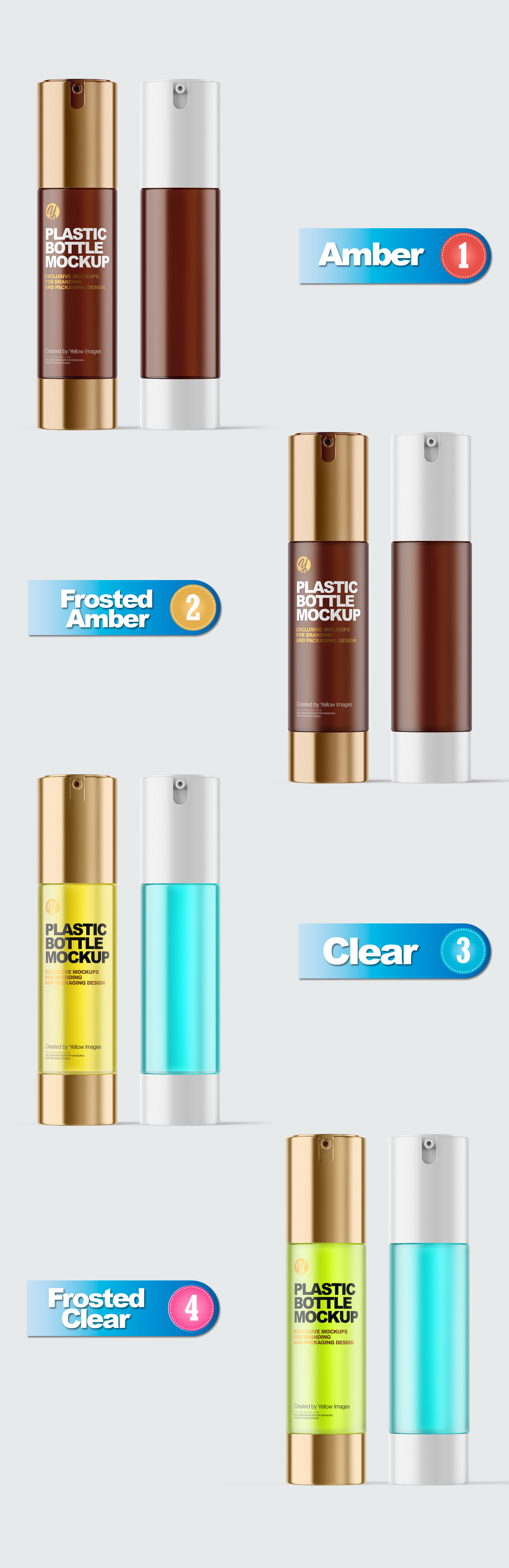 Download Airless Cosmetic Bottles Mockups On Behance Yellowimages Mockups