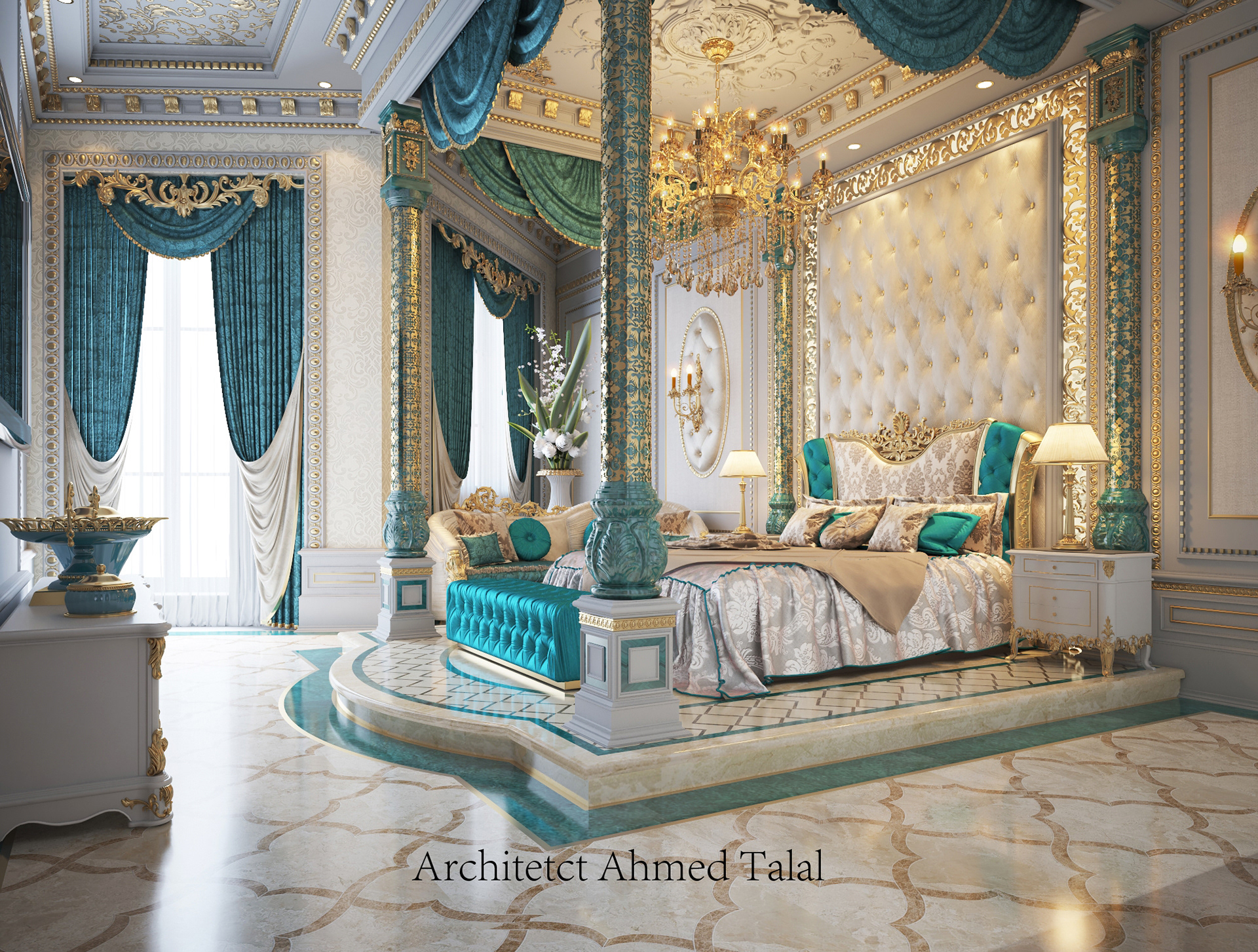 Royal Bed room on Behance