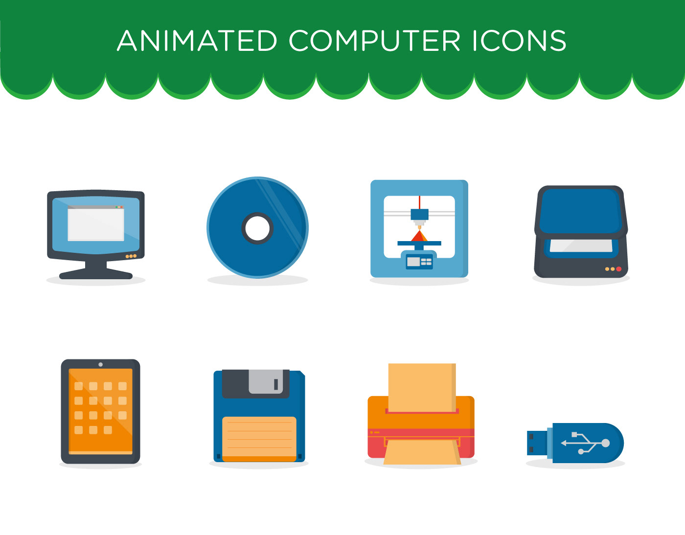 Animated Computer Icons on Behance