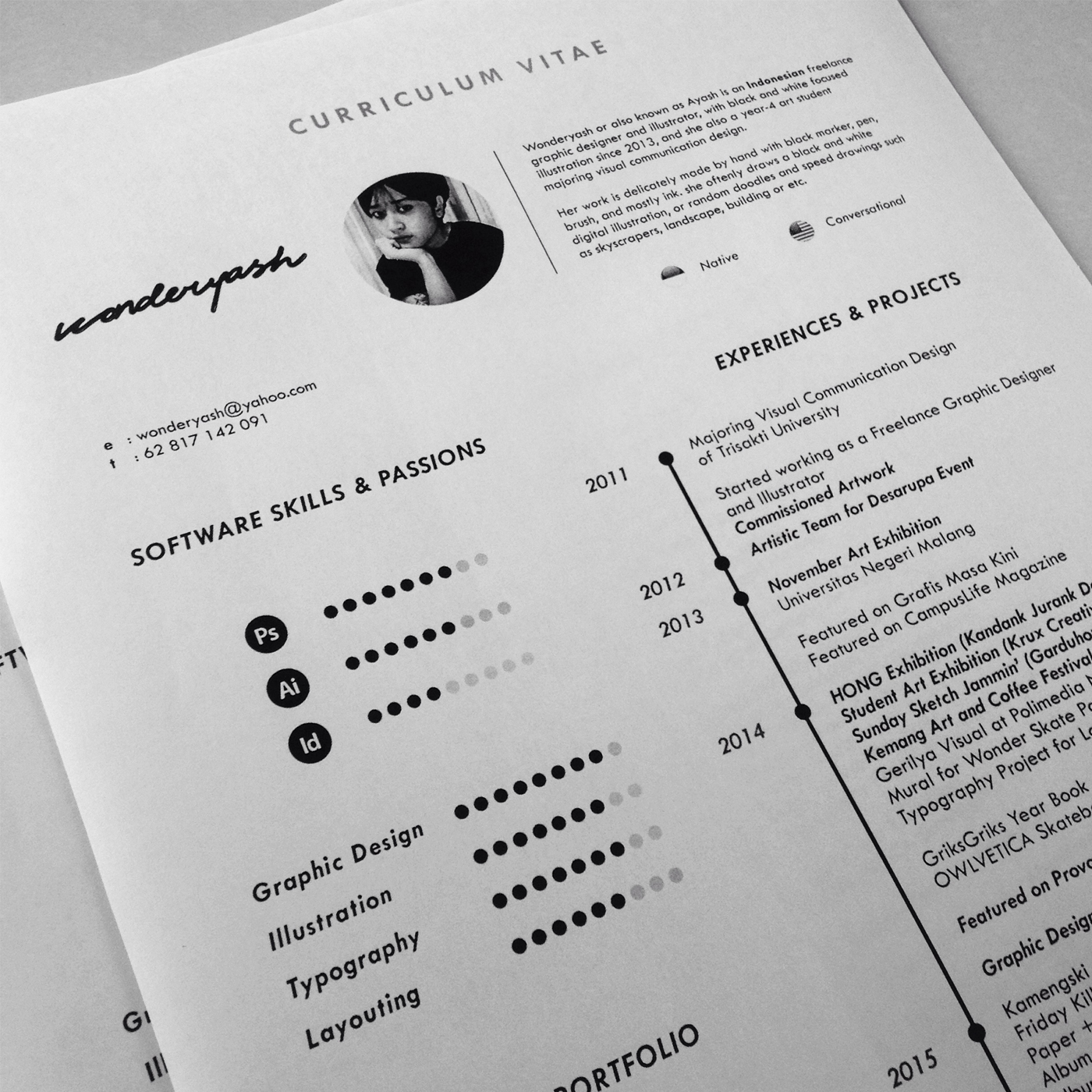 Curriculum Vitae Template Available For Download On Behance