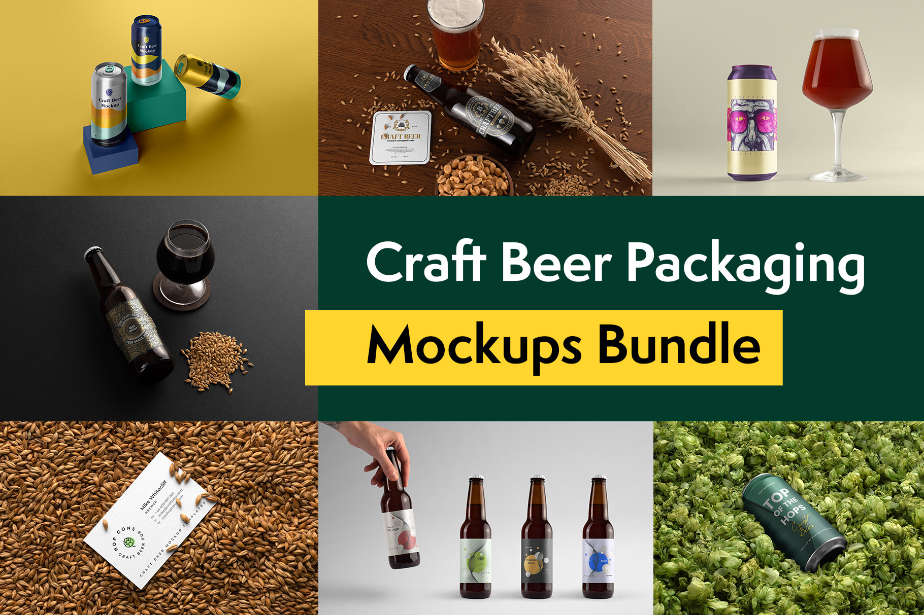 Craft Beer Packaging Mockups by Mockup Cloud
