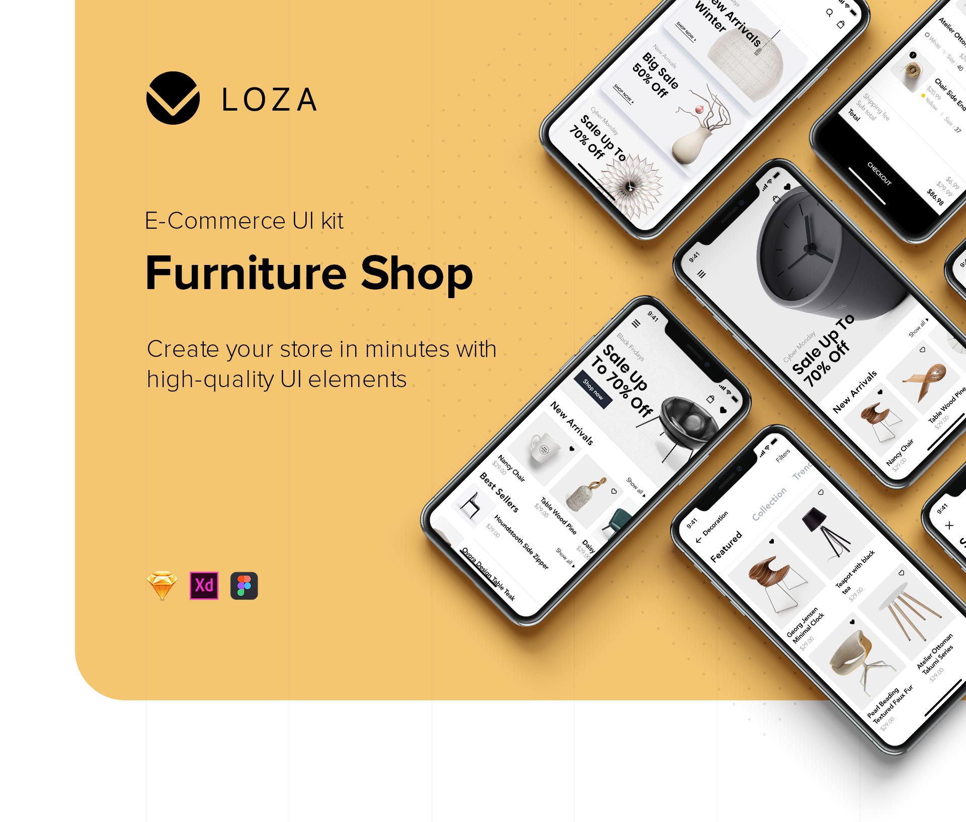 Loza - Furniture Shop App UI Kit