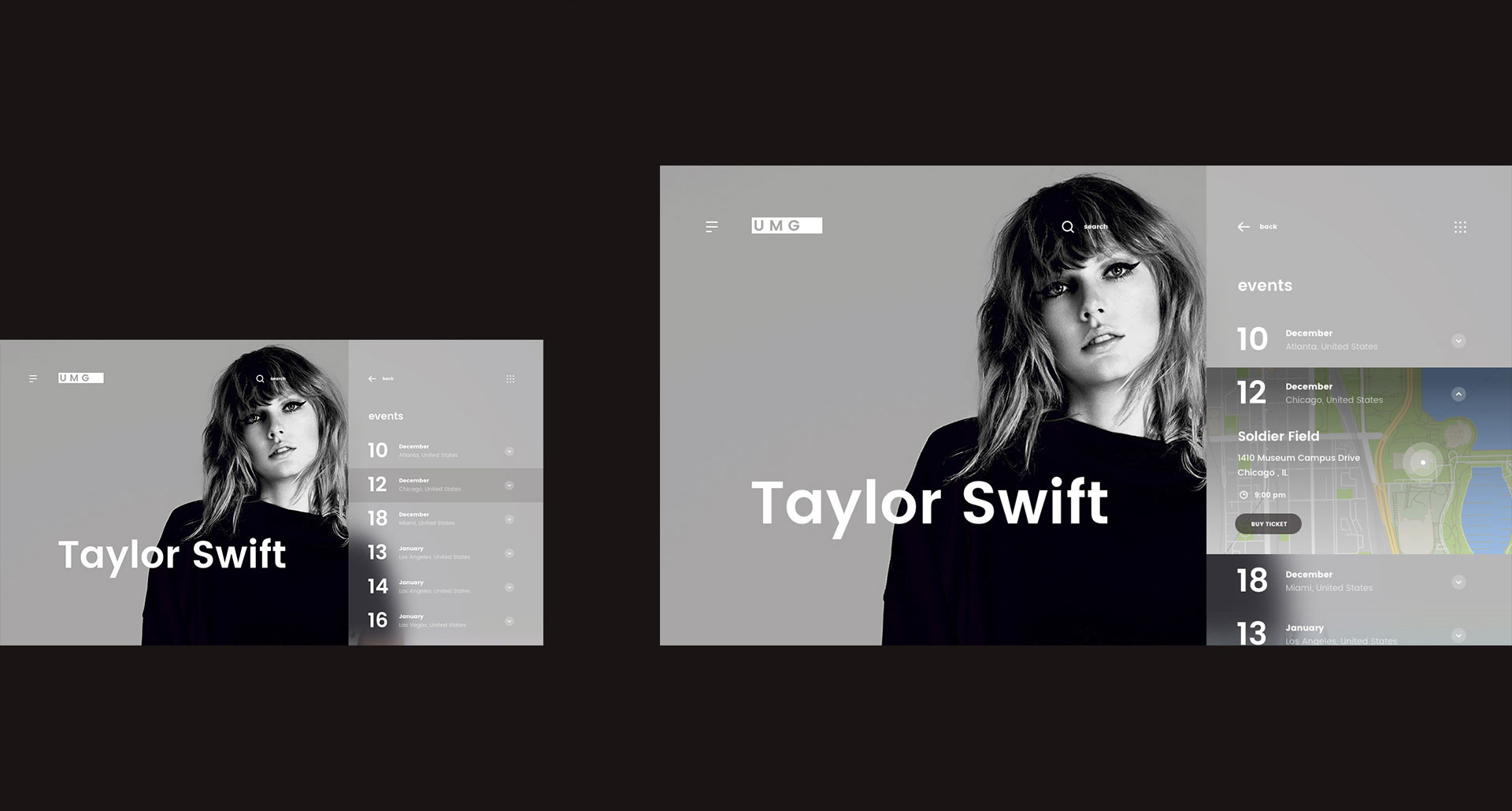 Universal Music Group: Redesigning a UI/UX Concept