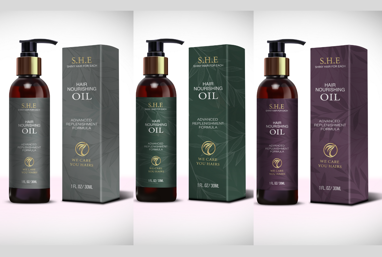 Hair oil label and packaging design on Behance