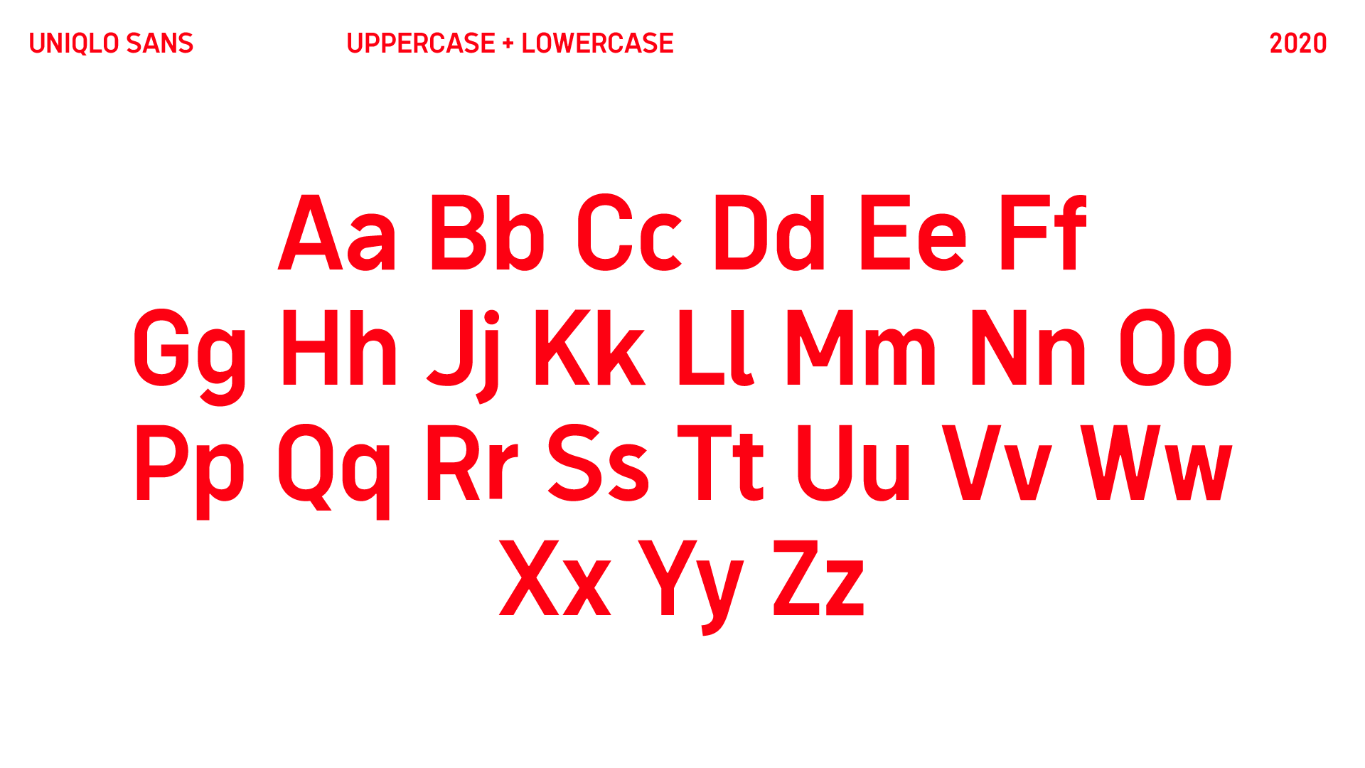 Uniqlo Sans Concept Typeface Redesign on Behance