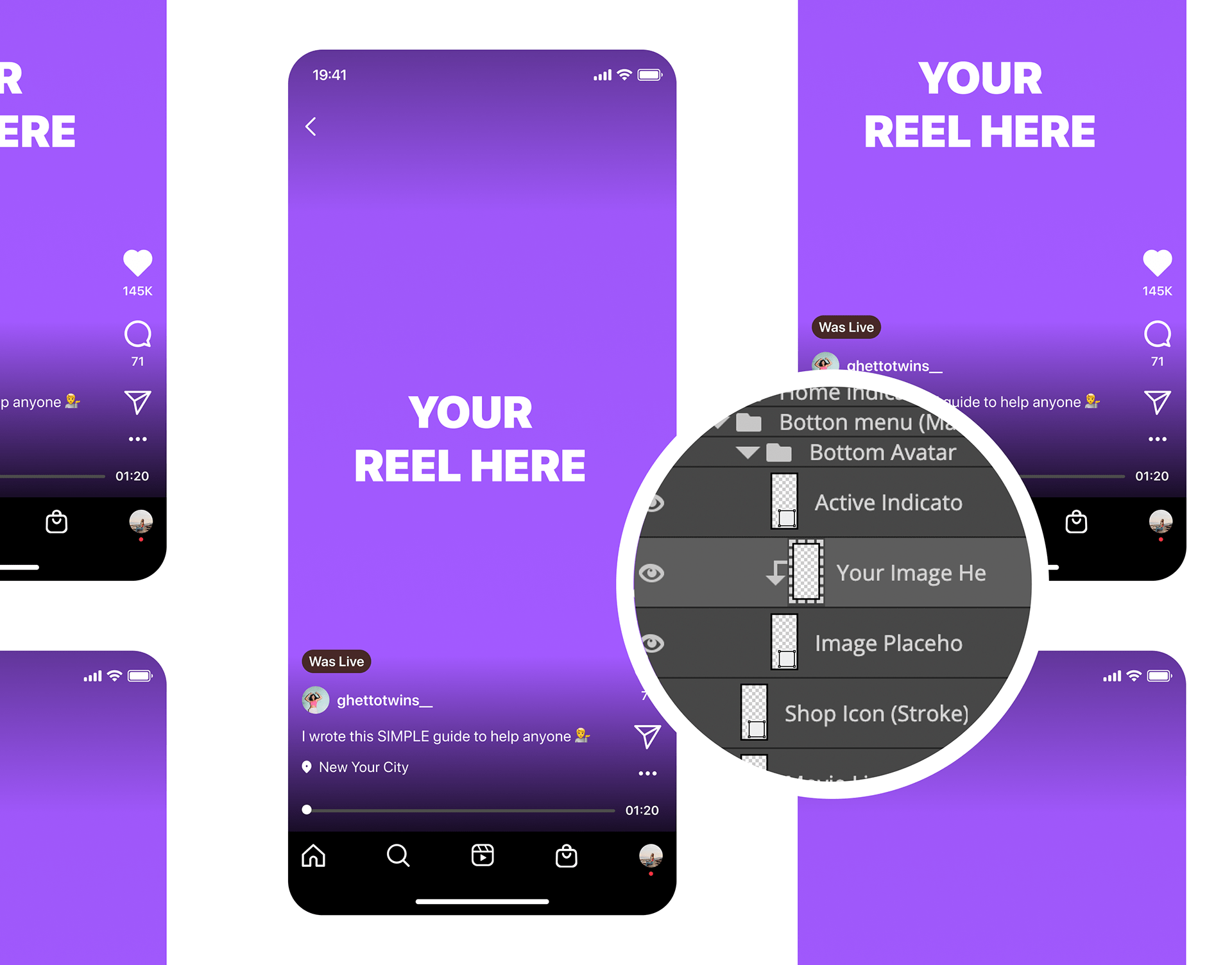 Instagram reel mockup