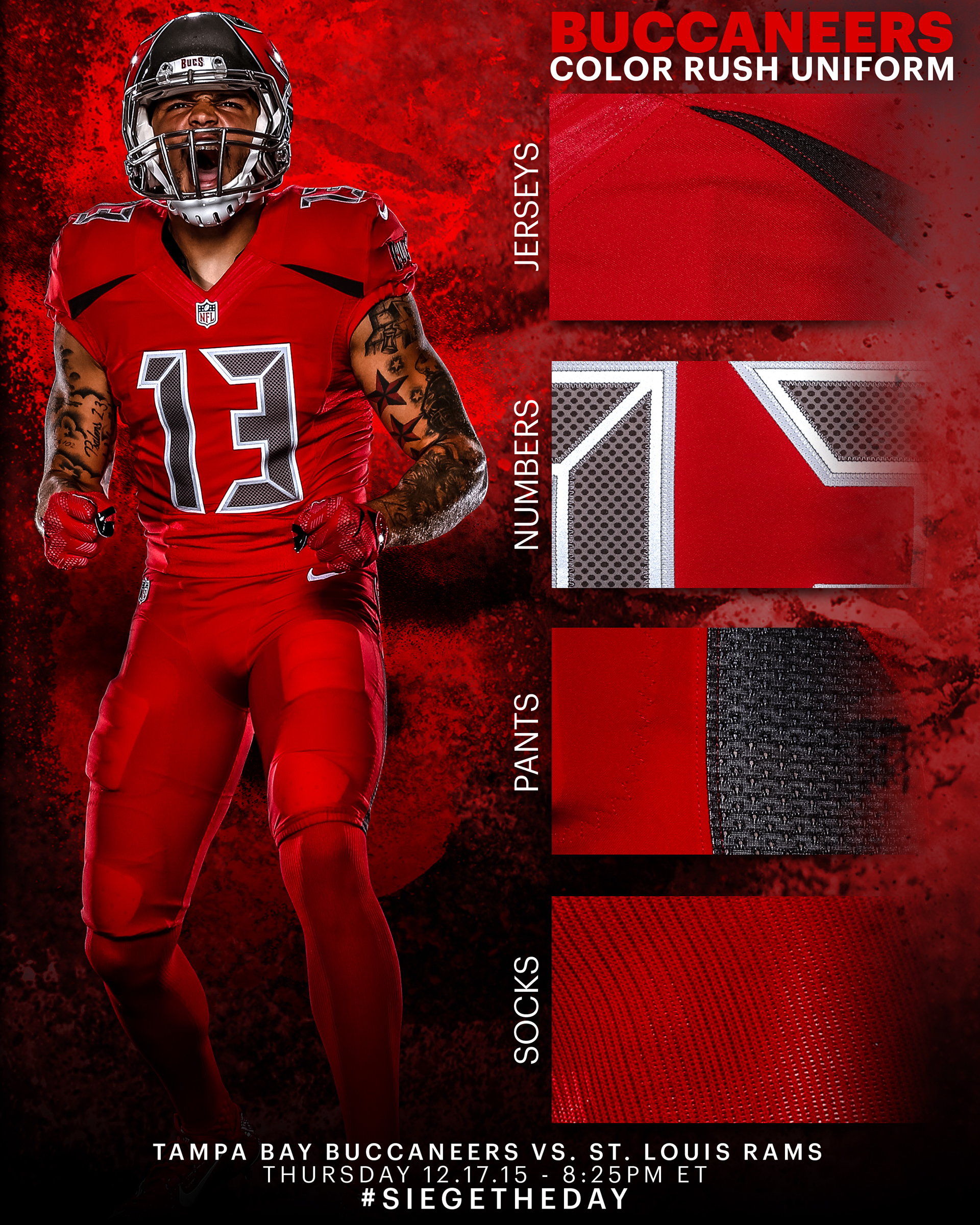 Tampa Bay Buccaneers Jameis Winston Color Rush Limited Jersey