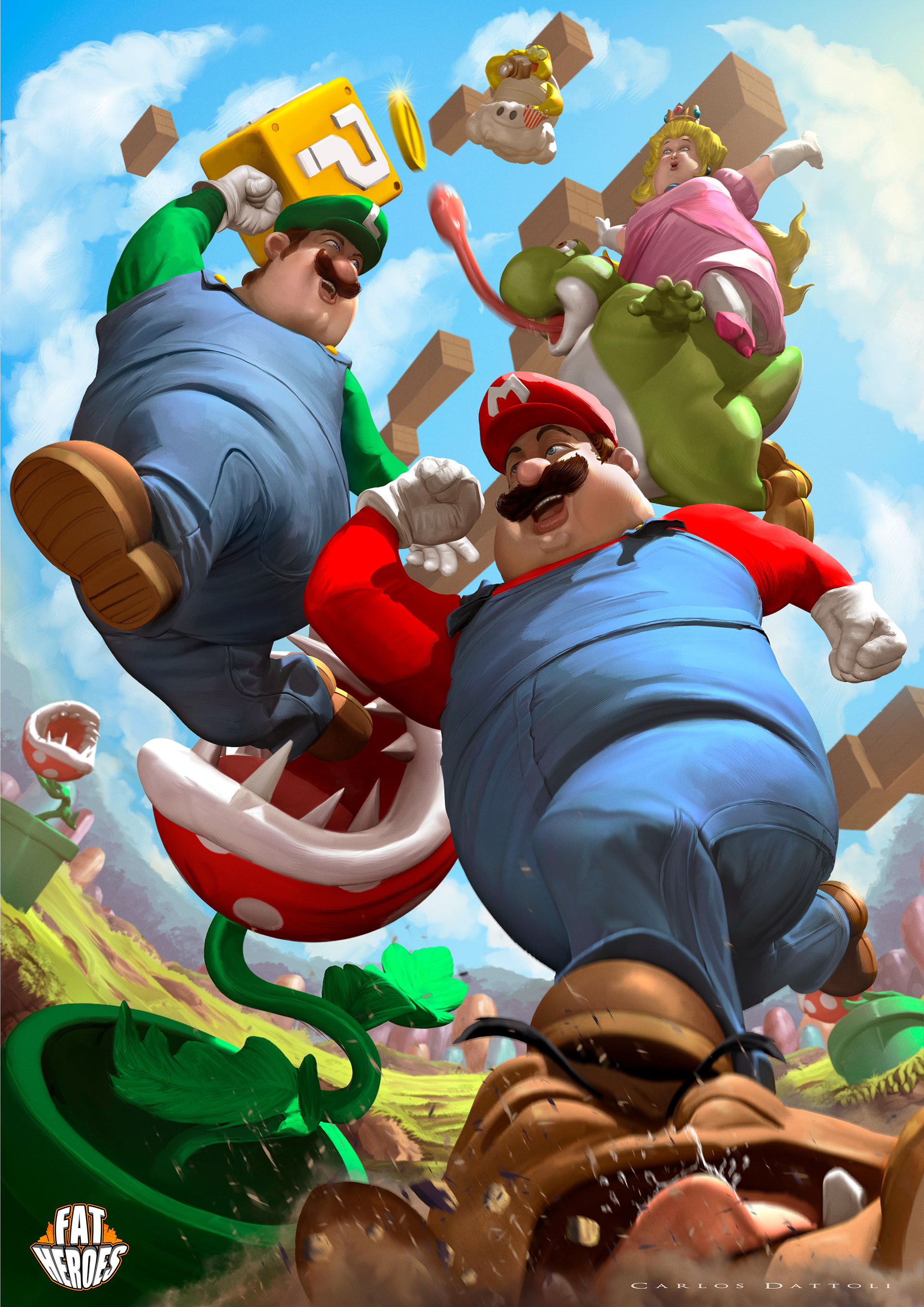 Fat Heroes II Illustration Series