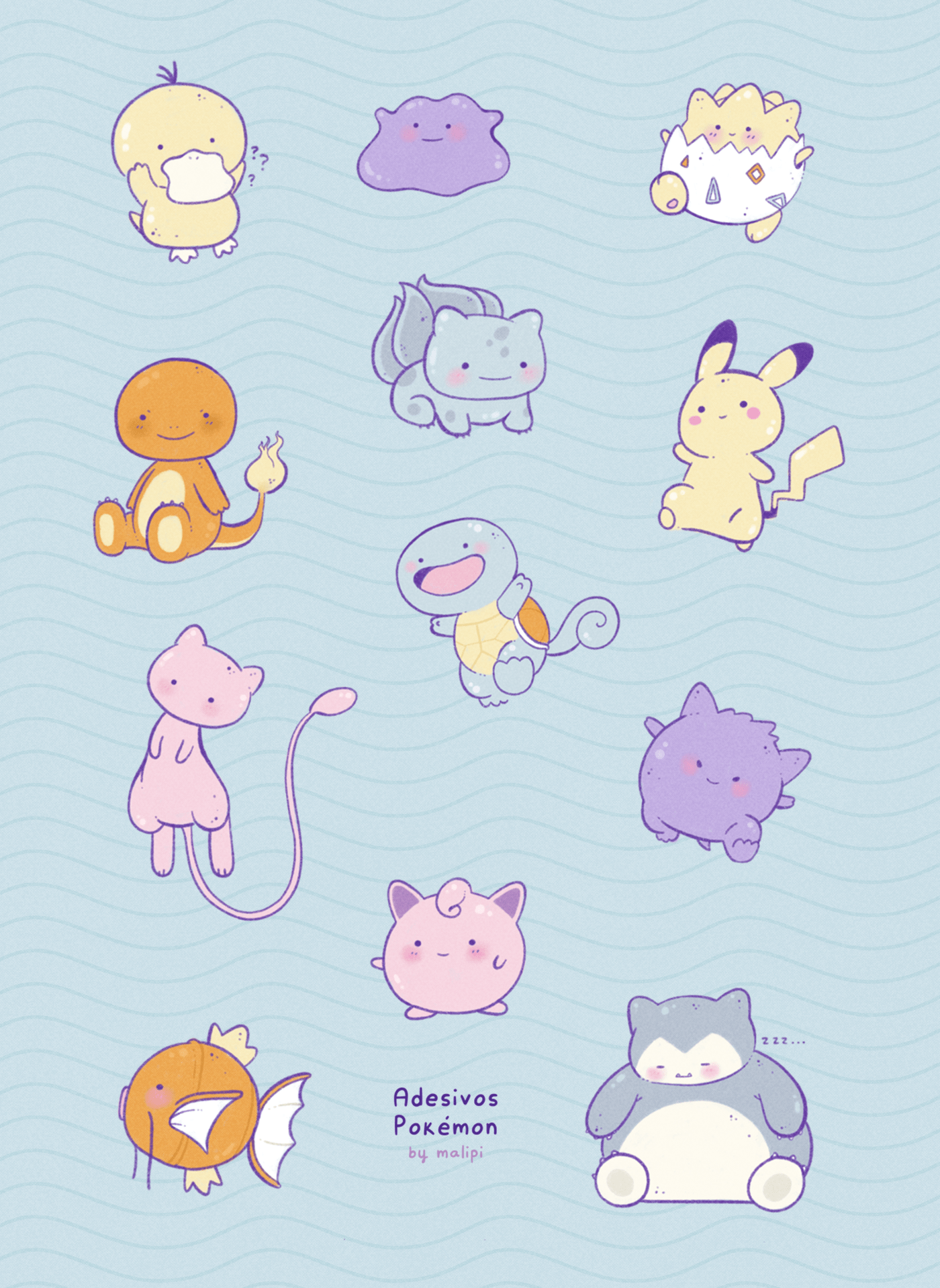 Kawaii Pokemon Stickers