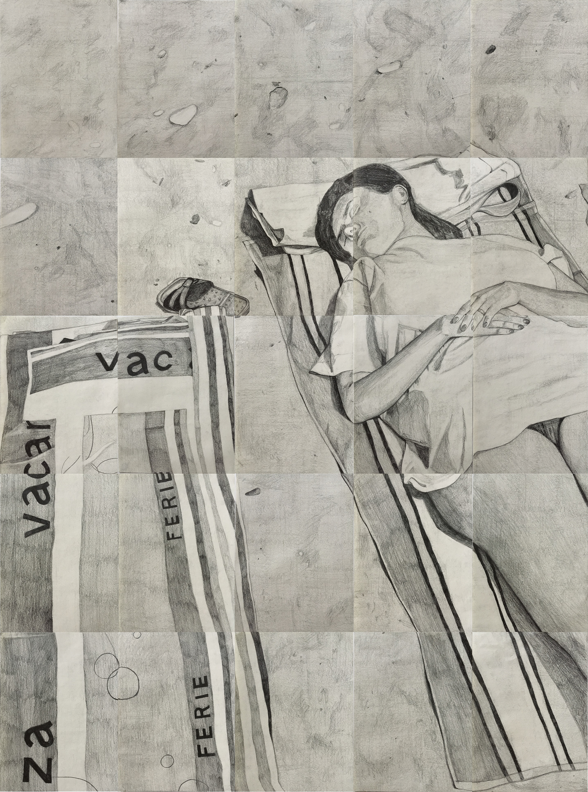 Summer 105cm x 148,5cm 2022 graphite on paper by drawing by Ksenija Vučićević