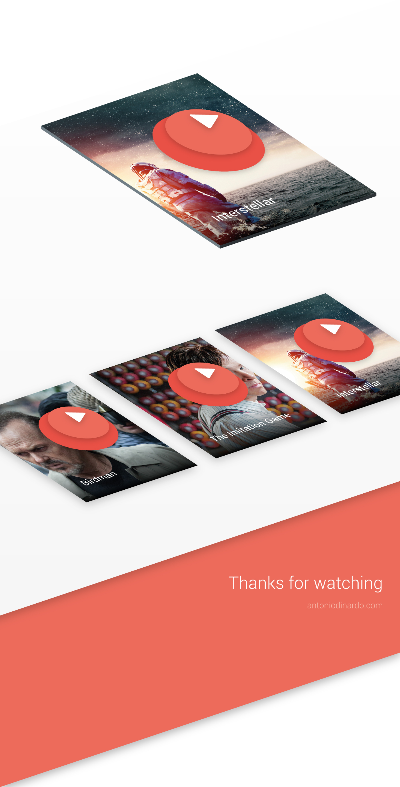 Movie Card Animation - Material Design | Behance