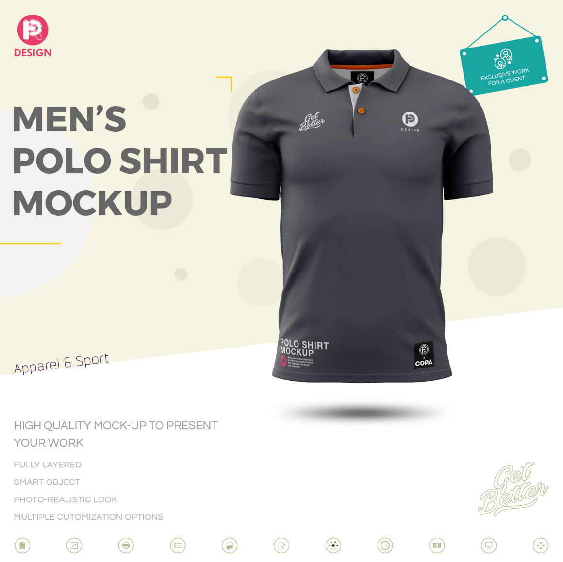 Men's Polo Shirt Mockup Behance